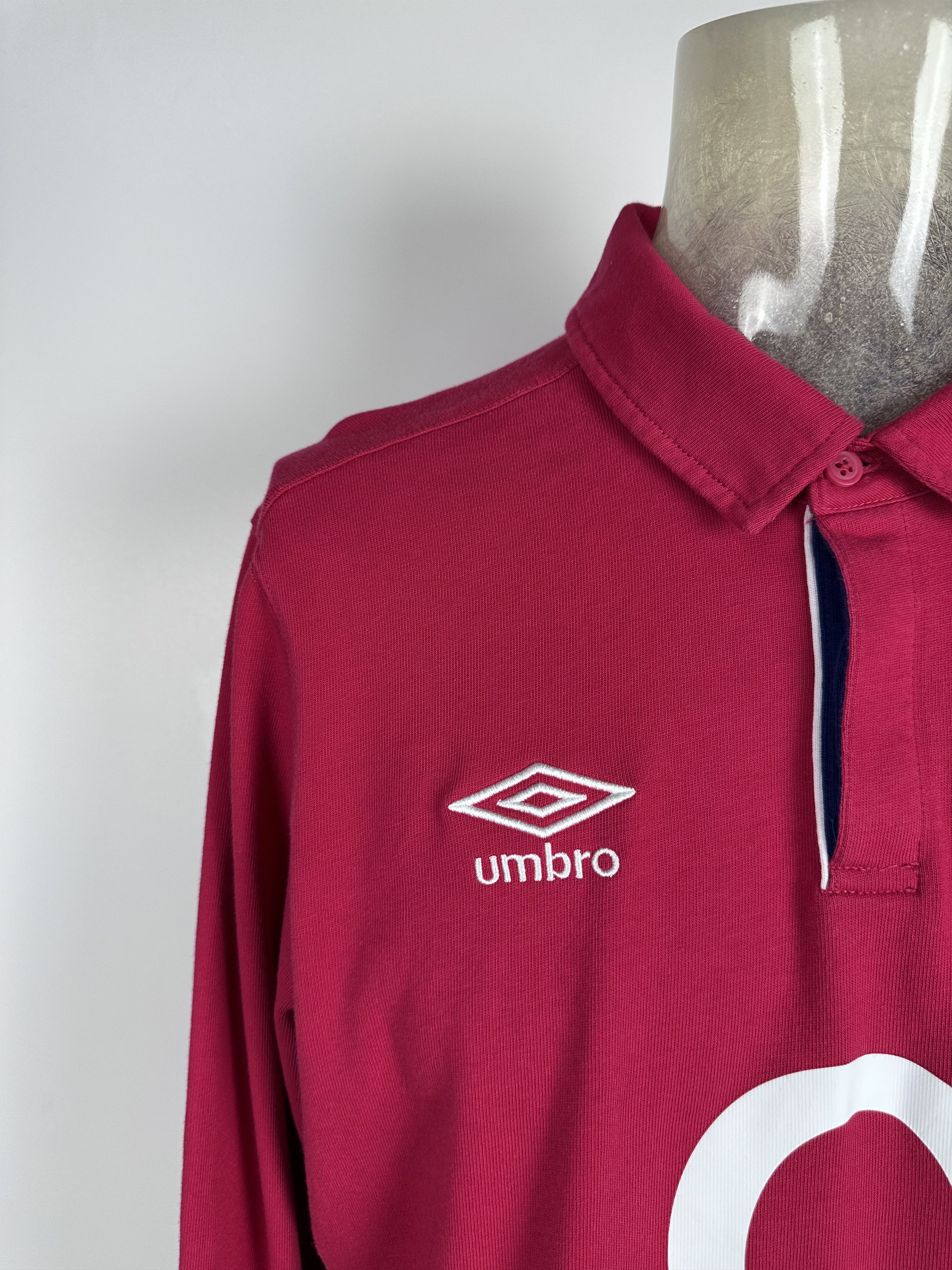Umbro Umbro England Rugby Away Shirt Long Sleeve 2021 Red Size XL Size US XL / EU 56 / 4 - 3 Thumbnail