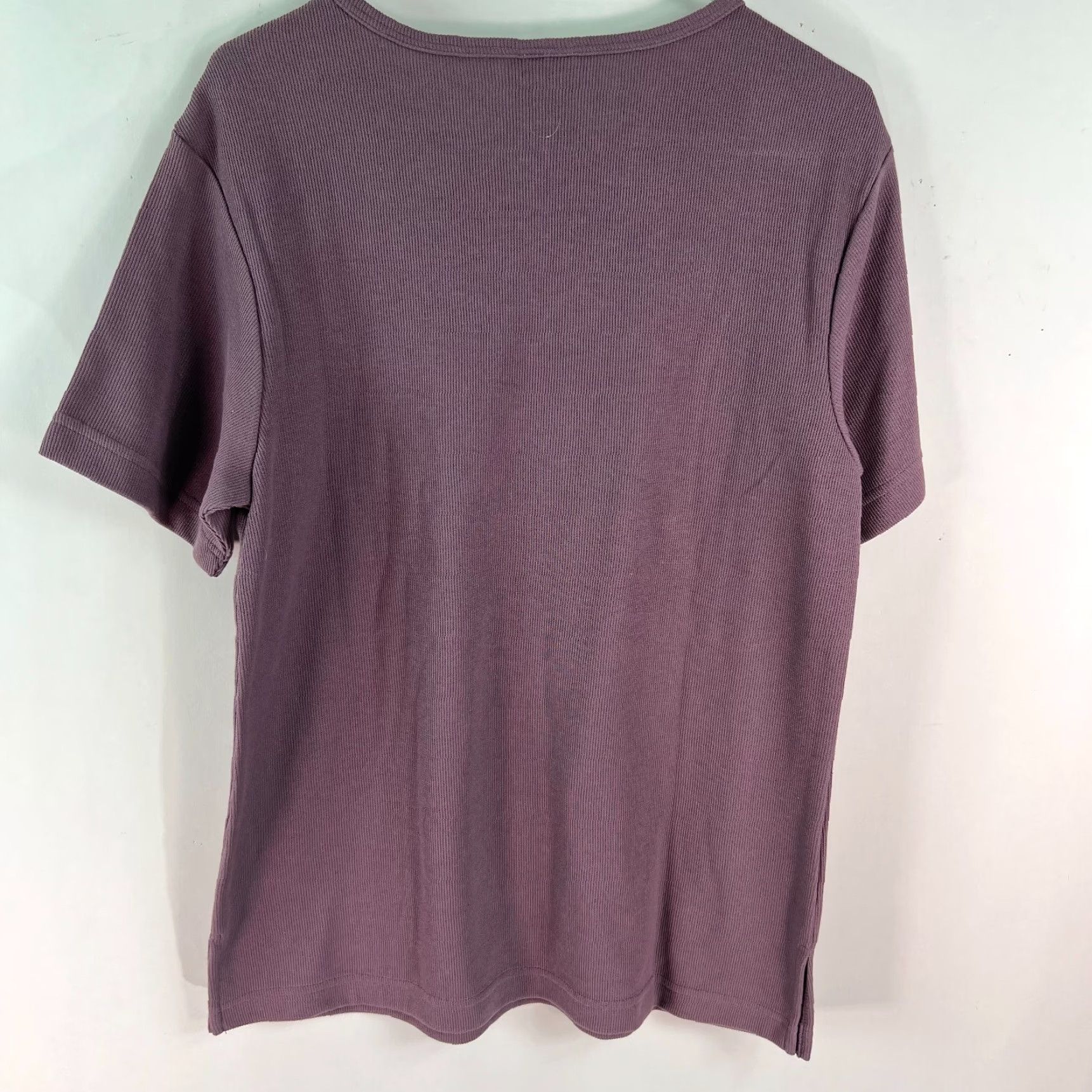 Vintage Teddi Blouse Shirt Purple Round Neck Short Sleeve M Womens Casual Top Size M / US 6-8 / IT 42-44 - 2 Thumbnail