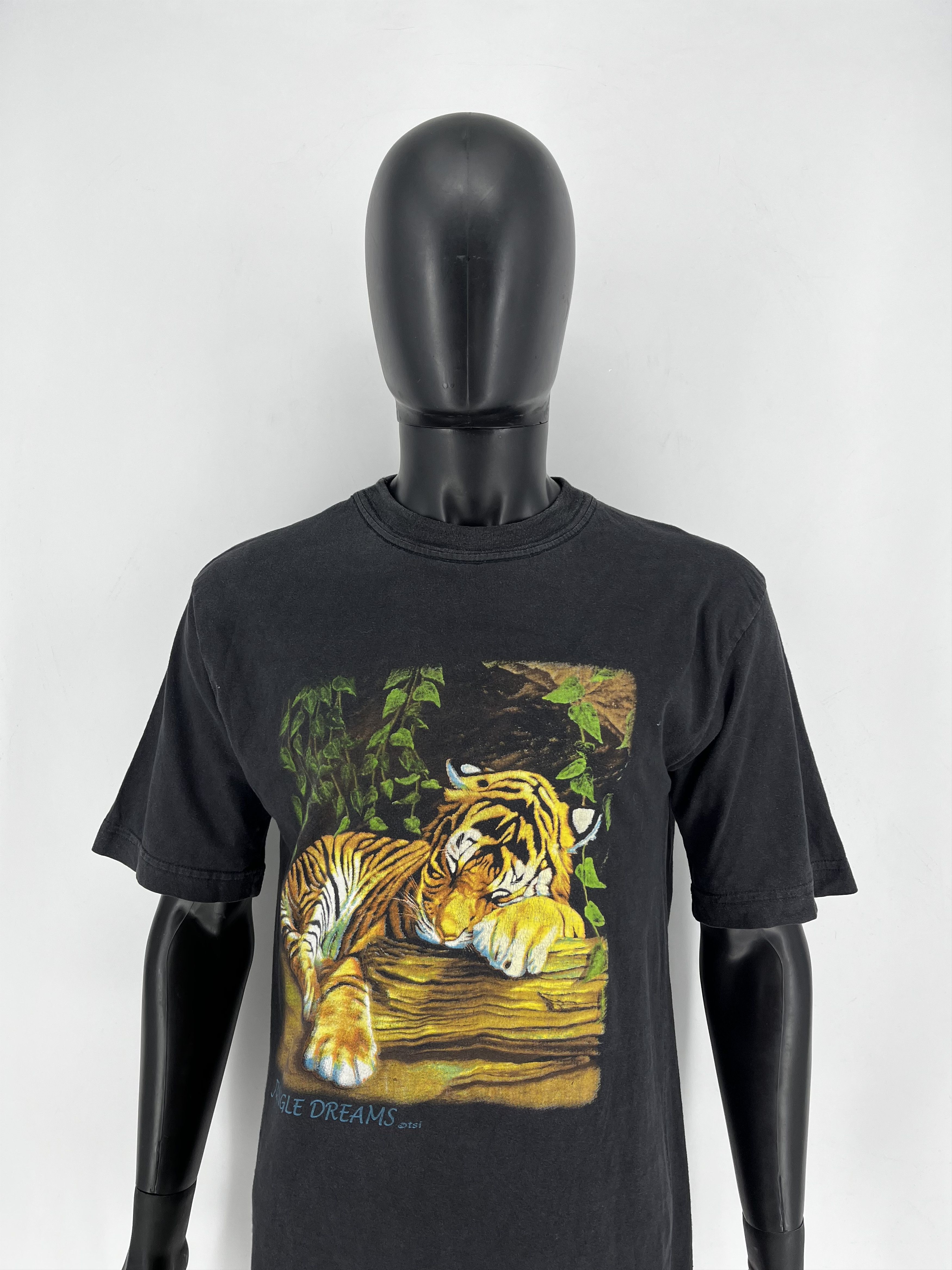 Other Vintage 90s Tiger Face Boxy Fit Tee JUNGLE DREAMS Dtsi Size US XL / EU 56 / 4 - 1 Thumbnail