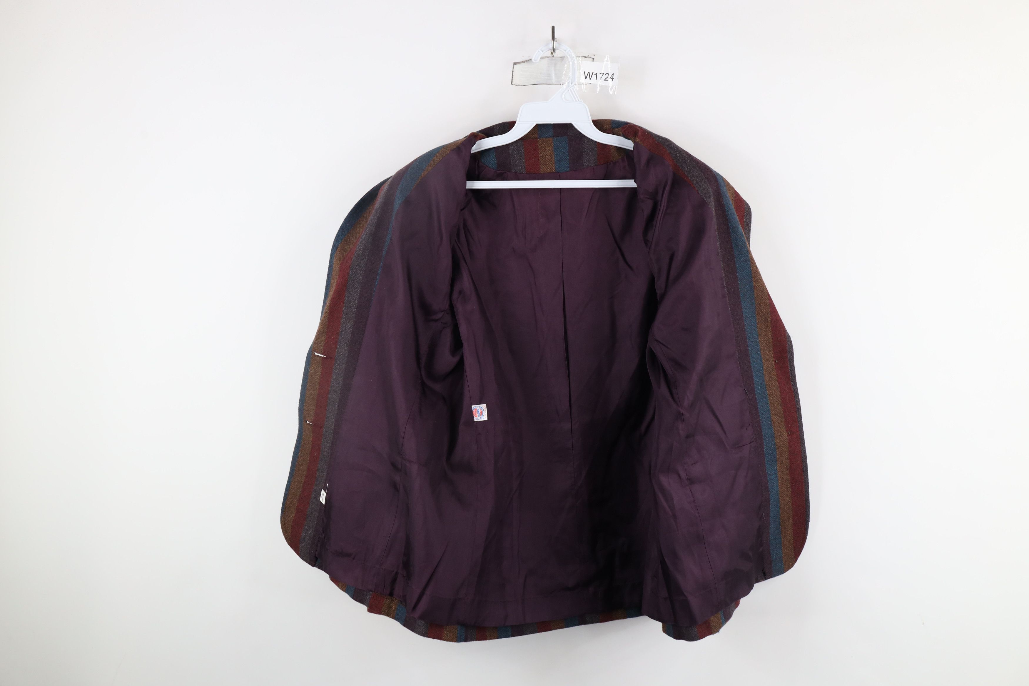 Vintage Vintage 90s Streetwear Rainbow Striped Blazer Jacket USA Size M / US 6-8 / IT 42-44 - 6 Thumbnail