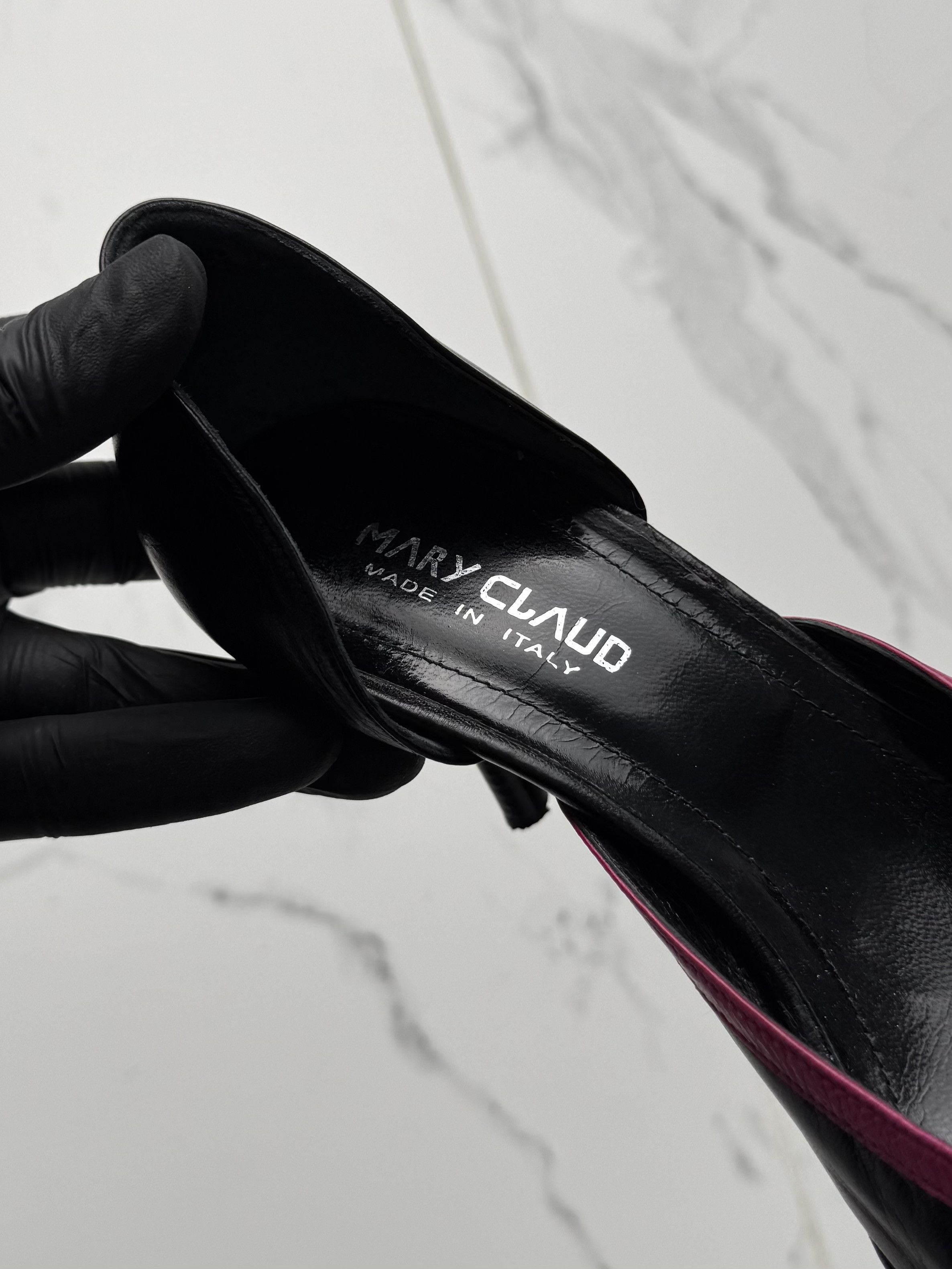 Other Vintage Black Pink Pointed Toe Stiletto Heels Buckle Pumps Size US 7 / IT 37 - 11 Thumbnail