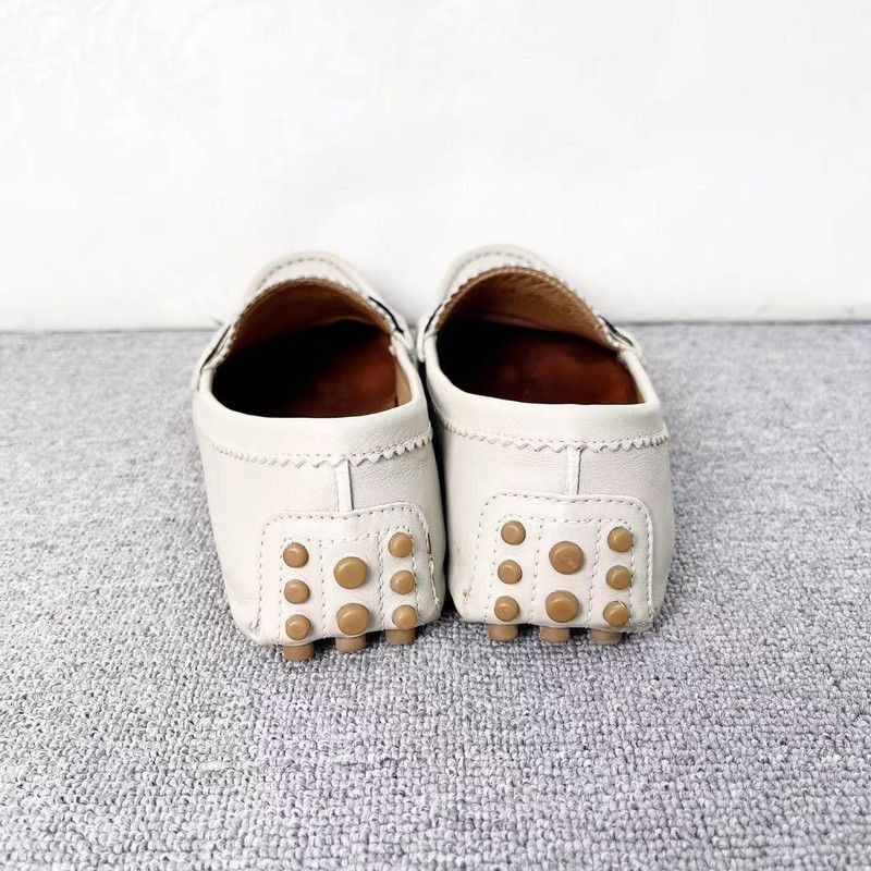 Gucci Gucci Classic All-Leather Casual Loafers in White Size US 5.5 / EU 38 - 6 Thumbnail