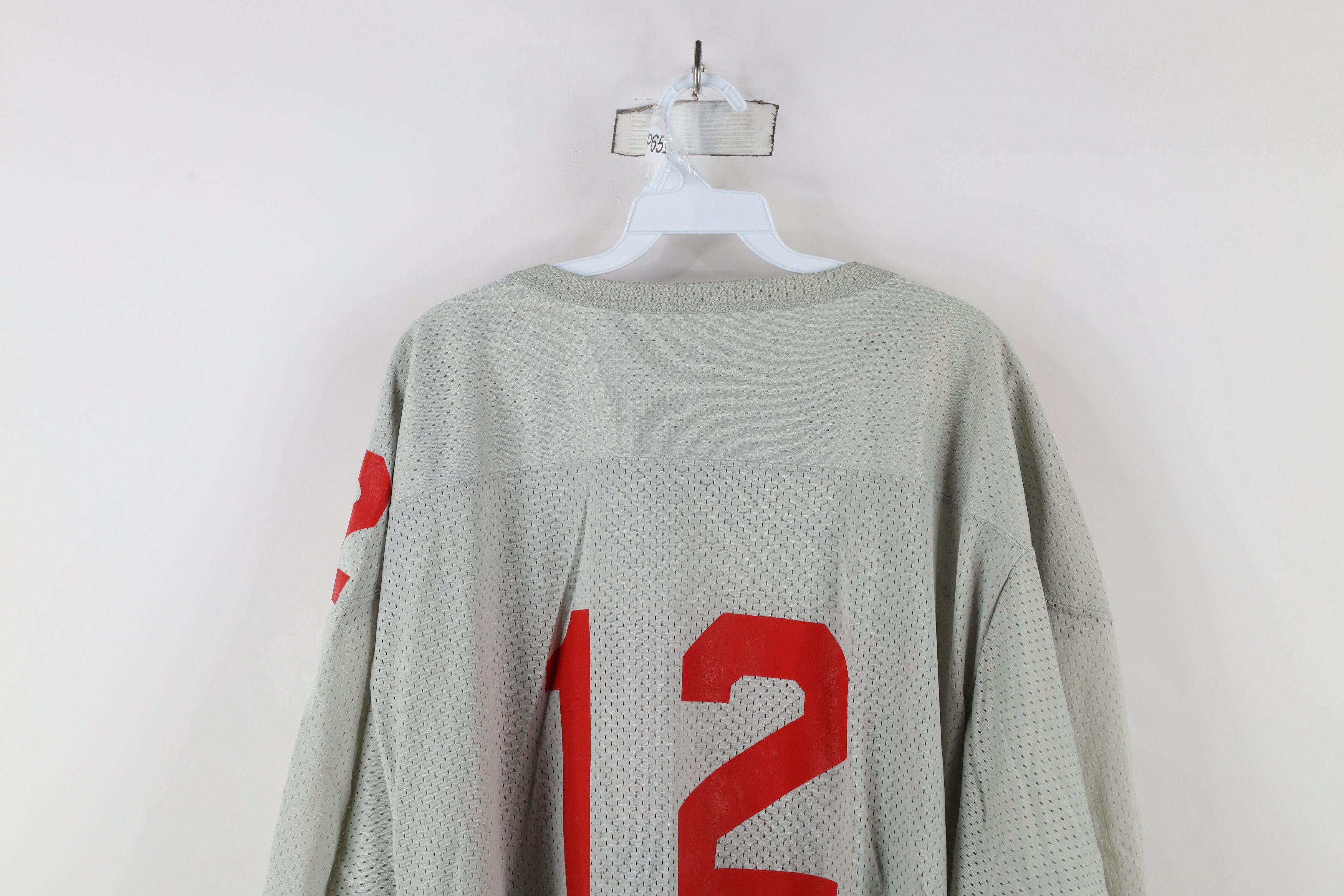 Vintage Vintage 90s Bedford Football Mesh Football Jersey Gray USA Size US XL / EU 56 / 4 - 13 Thumbnail
