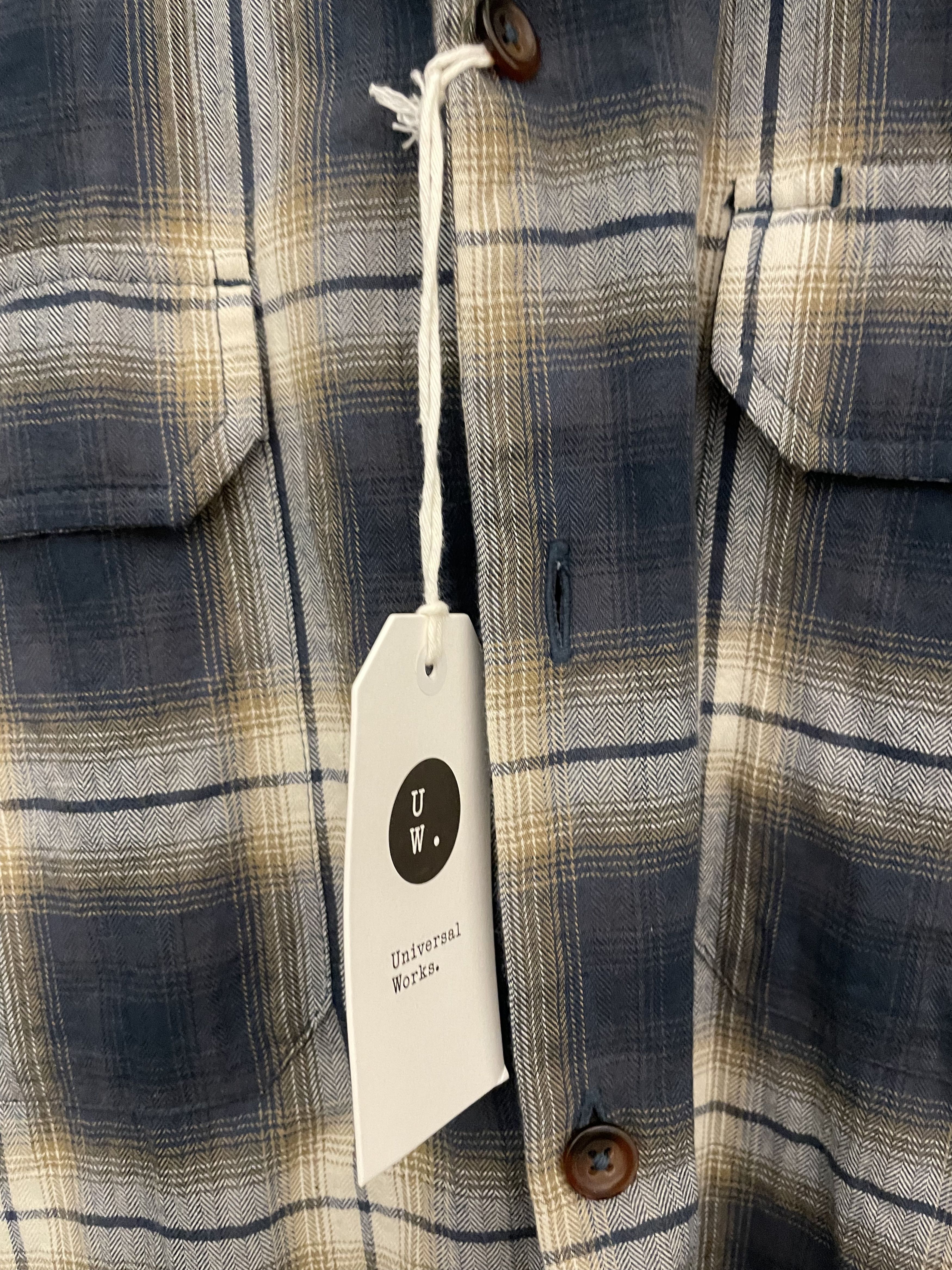Universal Works Shadow Check Shirt Navy Size US XXL / EU 58 / 5 - 3 Thumbnail