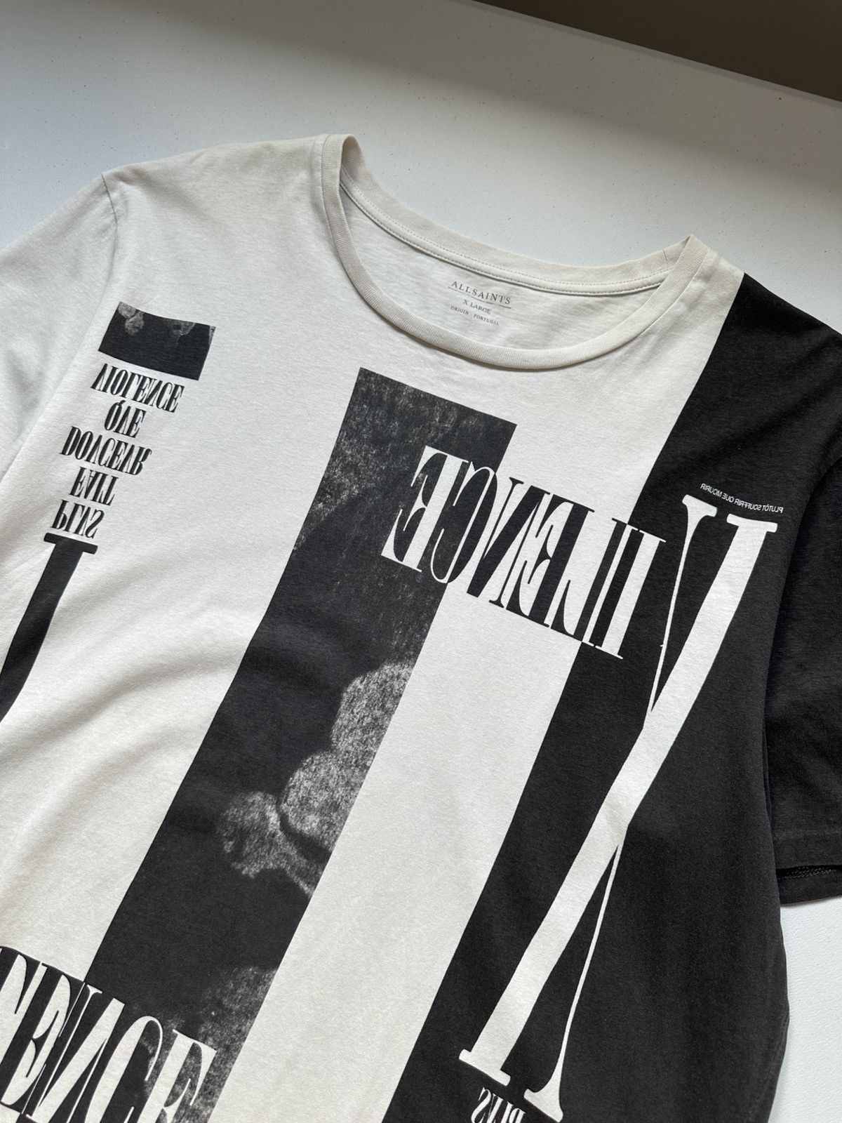 Allsaints AllSaints Silent 1/2 Band Crew Tee Size US XL / EU 56 / 4 - 5 Thumbnail