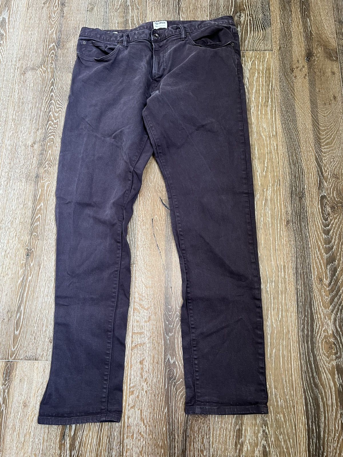 Todd snyder brown slim fit 5 pocket stretch jeans