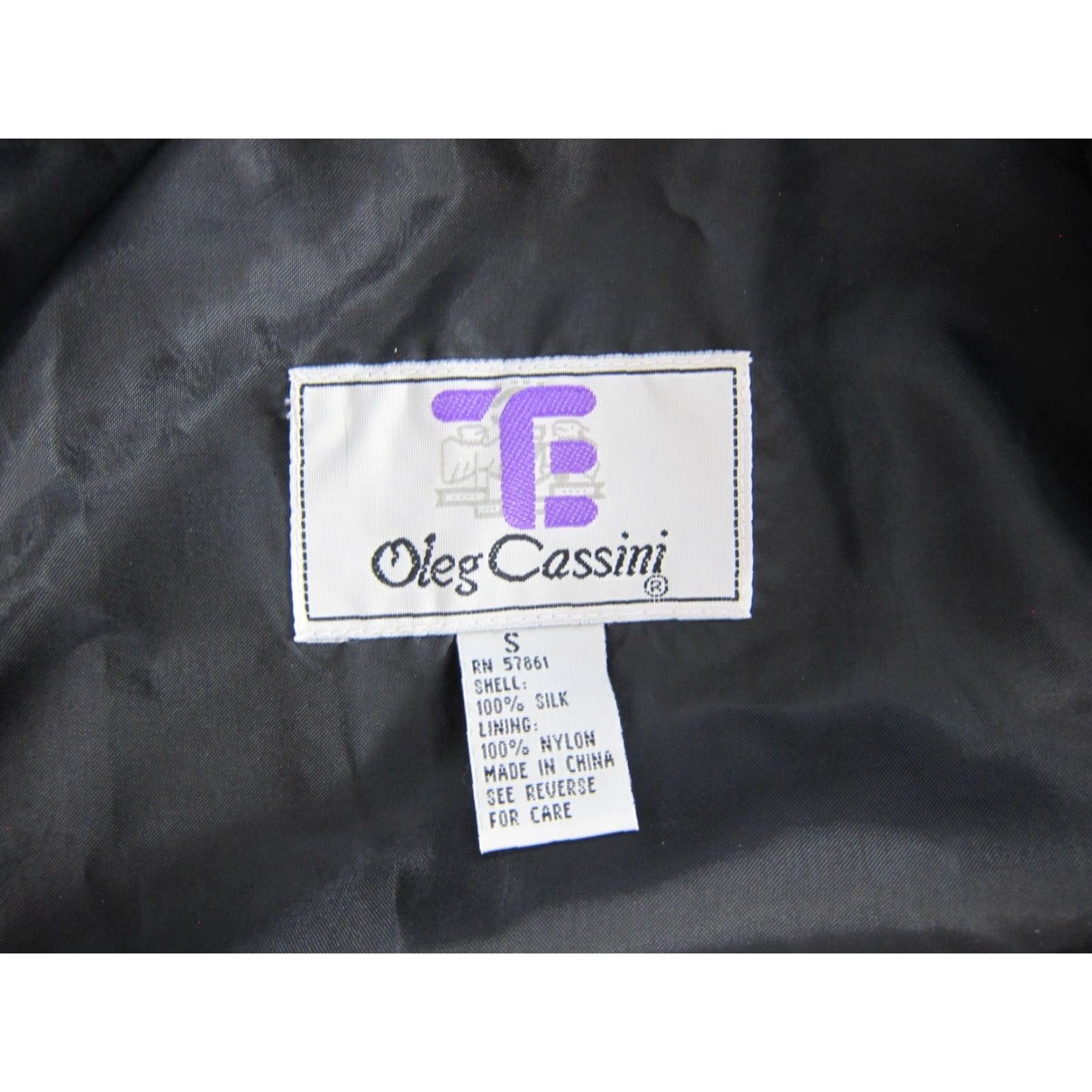 Oleg Cassini Vtg Oleg Cassini Silk Abstract Blue Windbreaker Jacket S-L Oversize Zip Women's Size S / US 4 / IT 40 - 3 Thumbnail