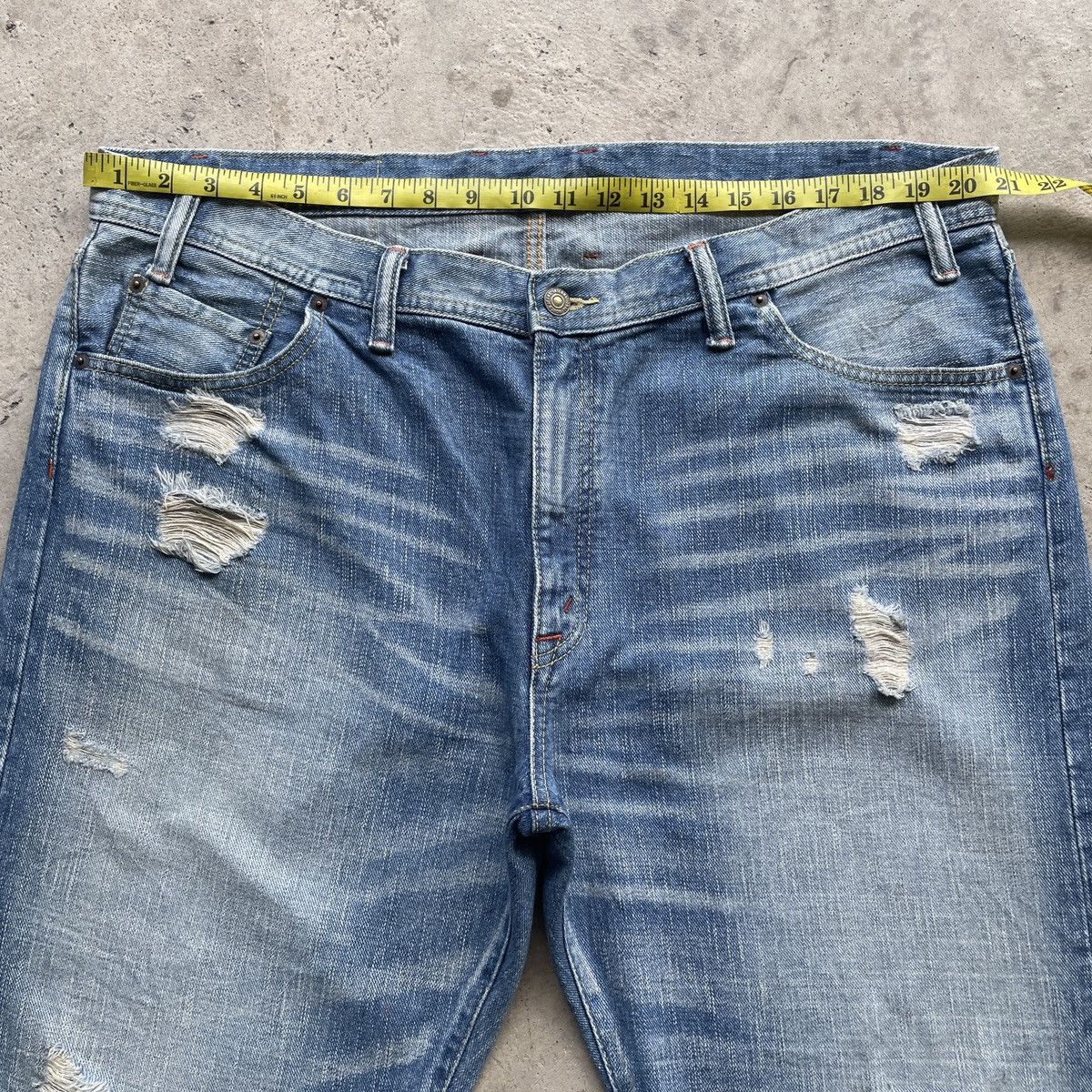 Japanese Brand W42 Vintage Japanese Distressed Faded Baggy Pants Denim Size US 42 / EU 58 - 6 Thumbnail