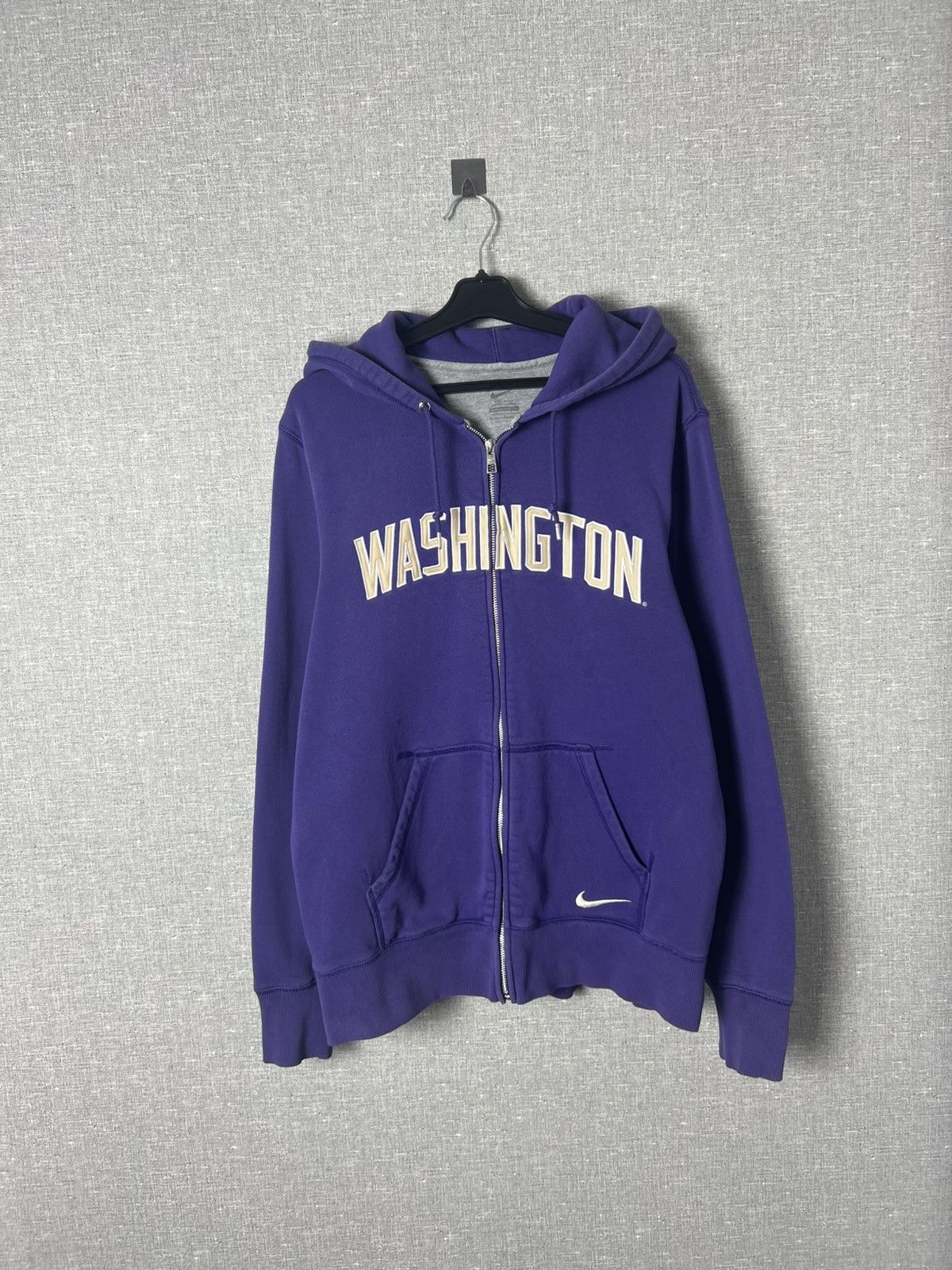 Nike × Vintage Vintage Nike Washington Embroidered Big logo Full Zip Hoodie Size US L / EU 52-54 / 3 - 1 Thumbnail