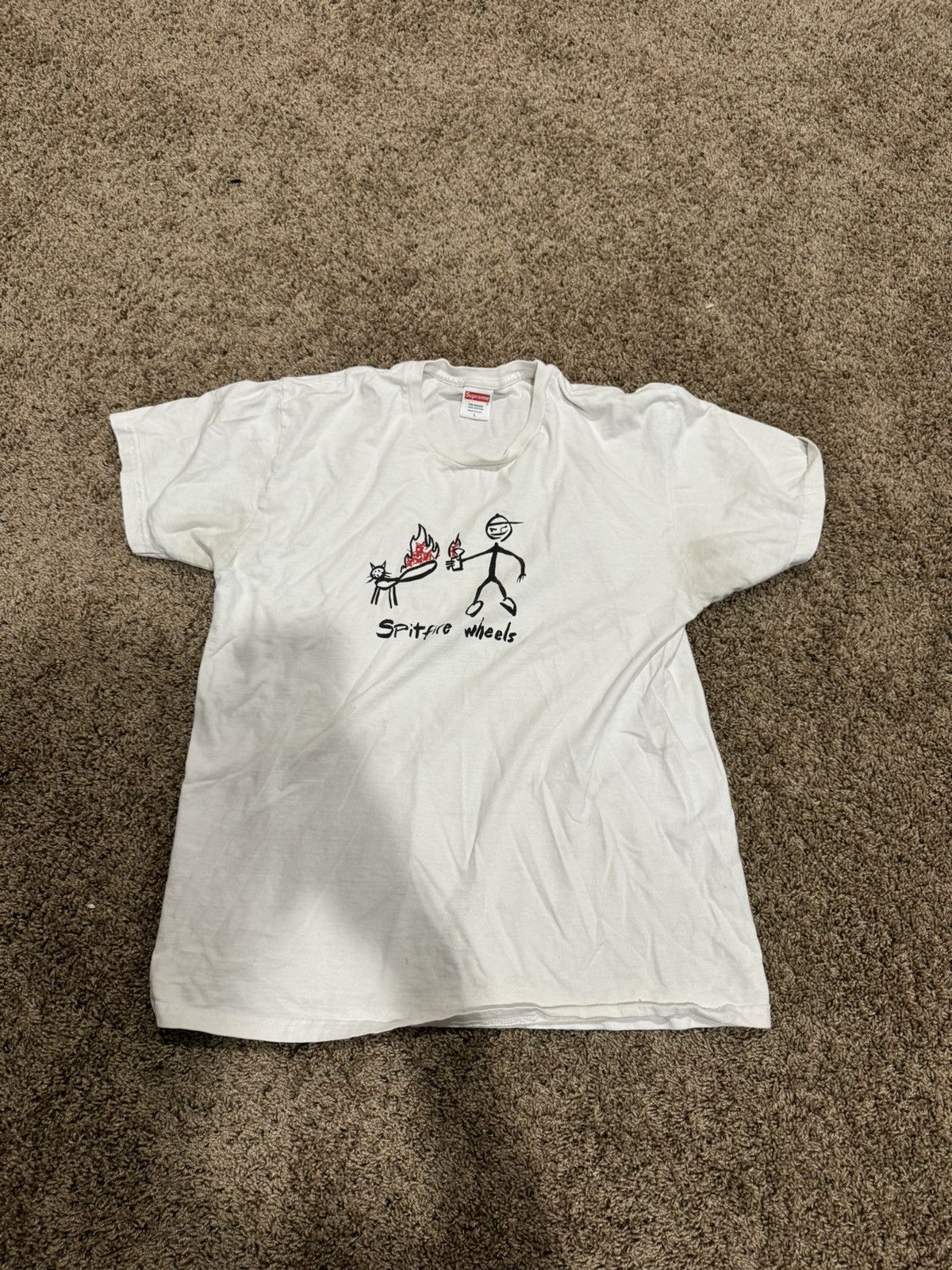 Spitfire × Supreme Supreme Spitfire White T-Shirt Size US M / EU 48-50 / 2 - 1 Thumbnail