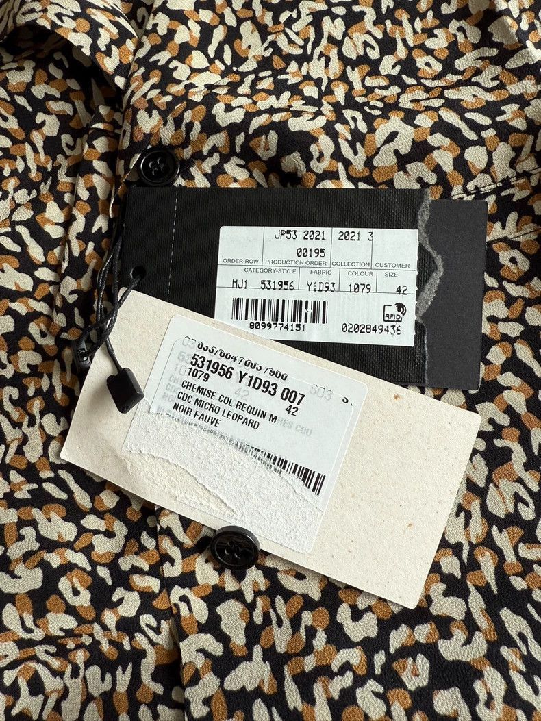 Yves Saint Laurent Saint Laurent Leopard Print Silk Shirt Size US M / EU 48-50 / 2 - 3 Thumbnail