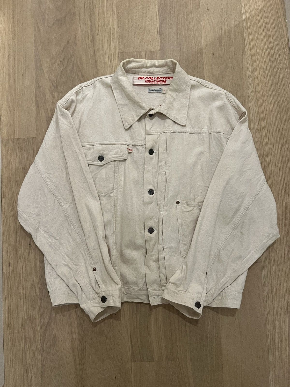 Dr. Collectors Dr. Collectors 2020 Vintage Denim Jacket Tan Off White Size US M / EU 48-50 / 2 - 1 Thumbnail
