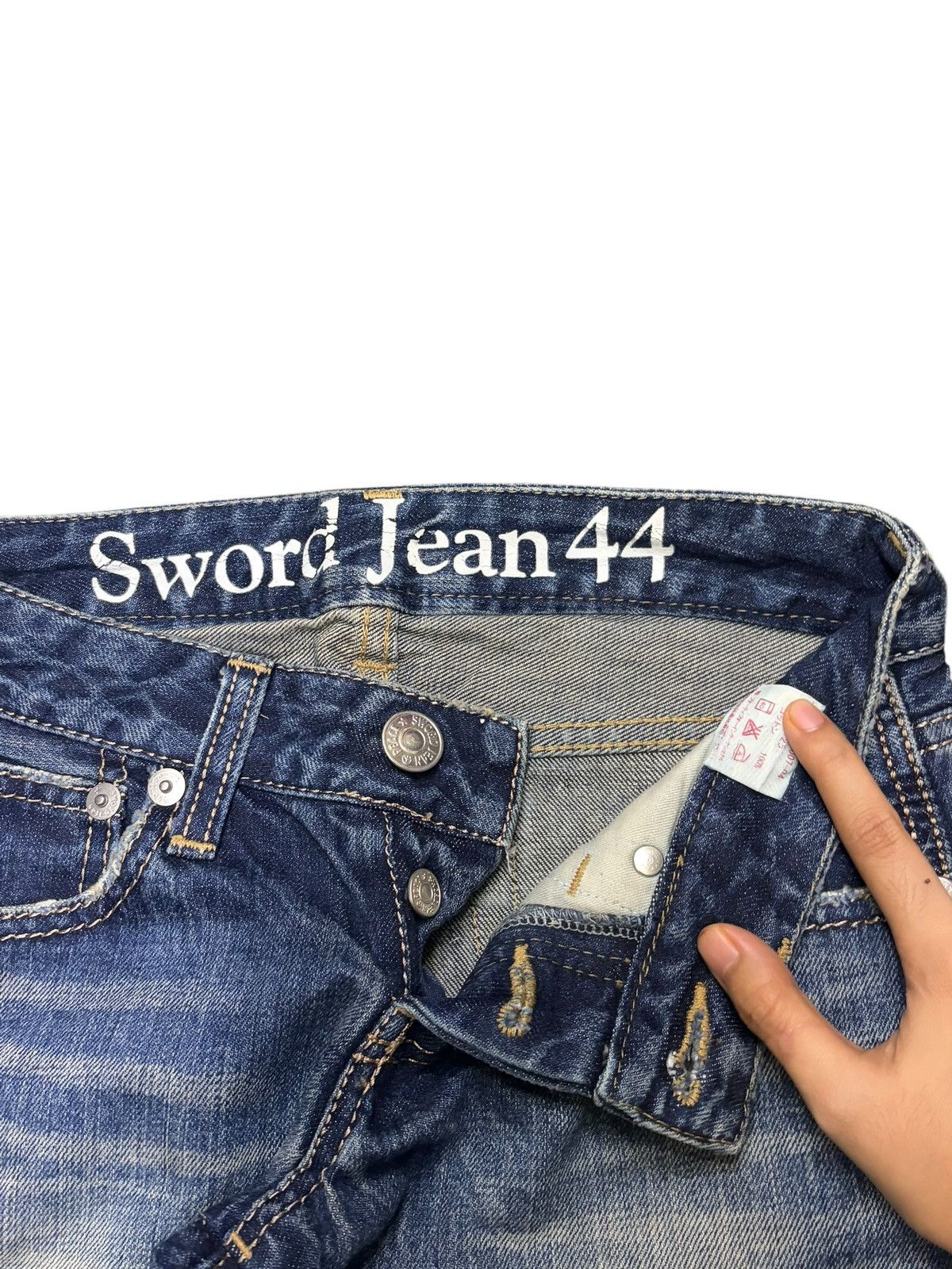 Hysteric Glamour Vintage Japanese Brand Distress Low Rise Flare Jeans Size 26" / US 2 / IT 38 - 5 Thumbnail