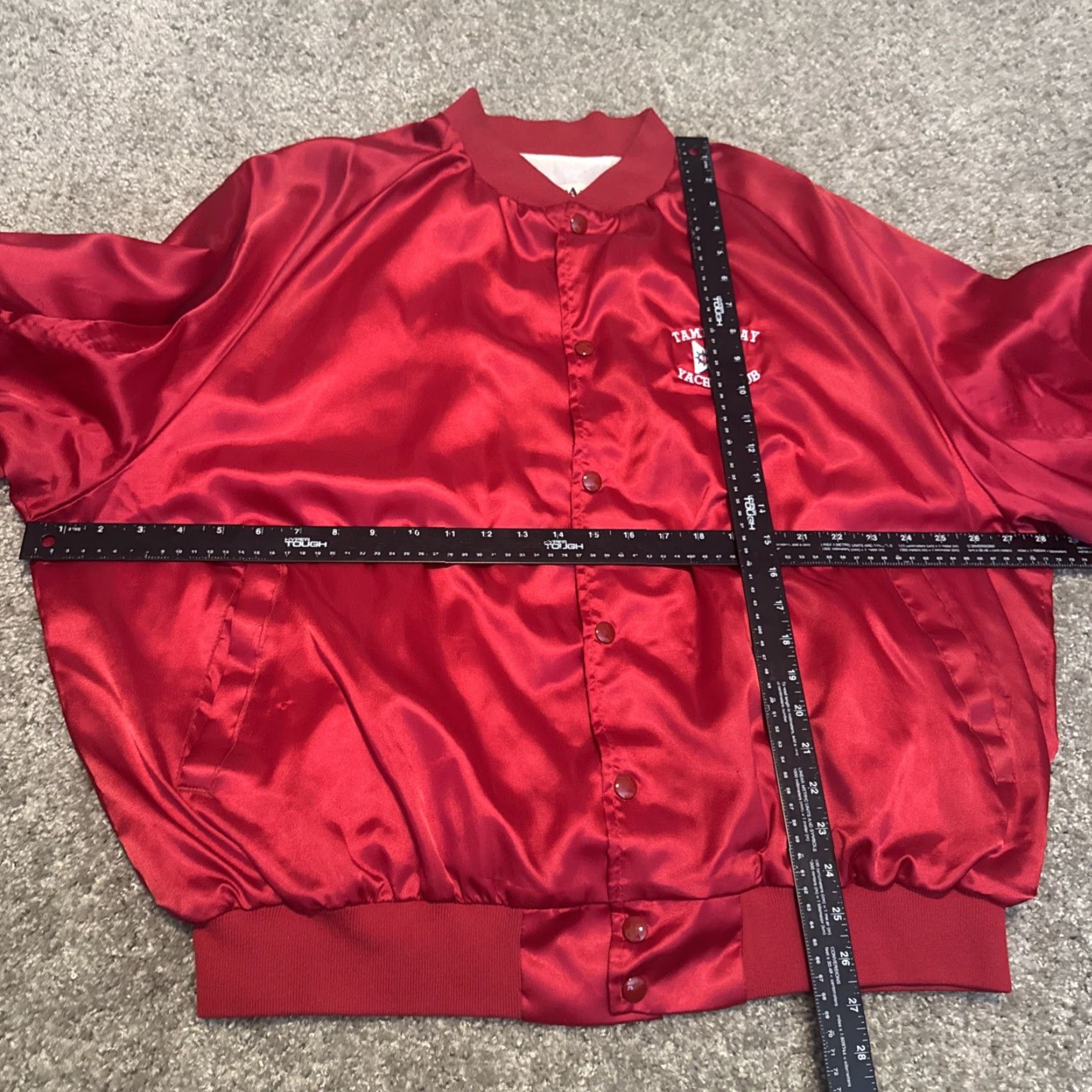Vintage VINTAGE 1980s WestArk Red Nylon Bomber Jacket Tampa Bay Yacht Club 2XL Men Size US XXL / EU 58 / 5 - 7 Thumbnail