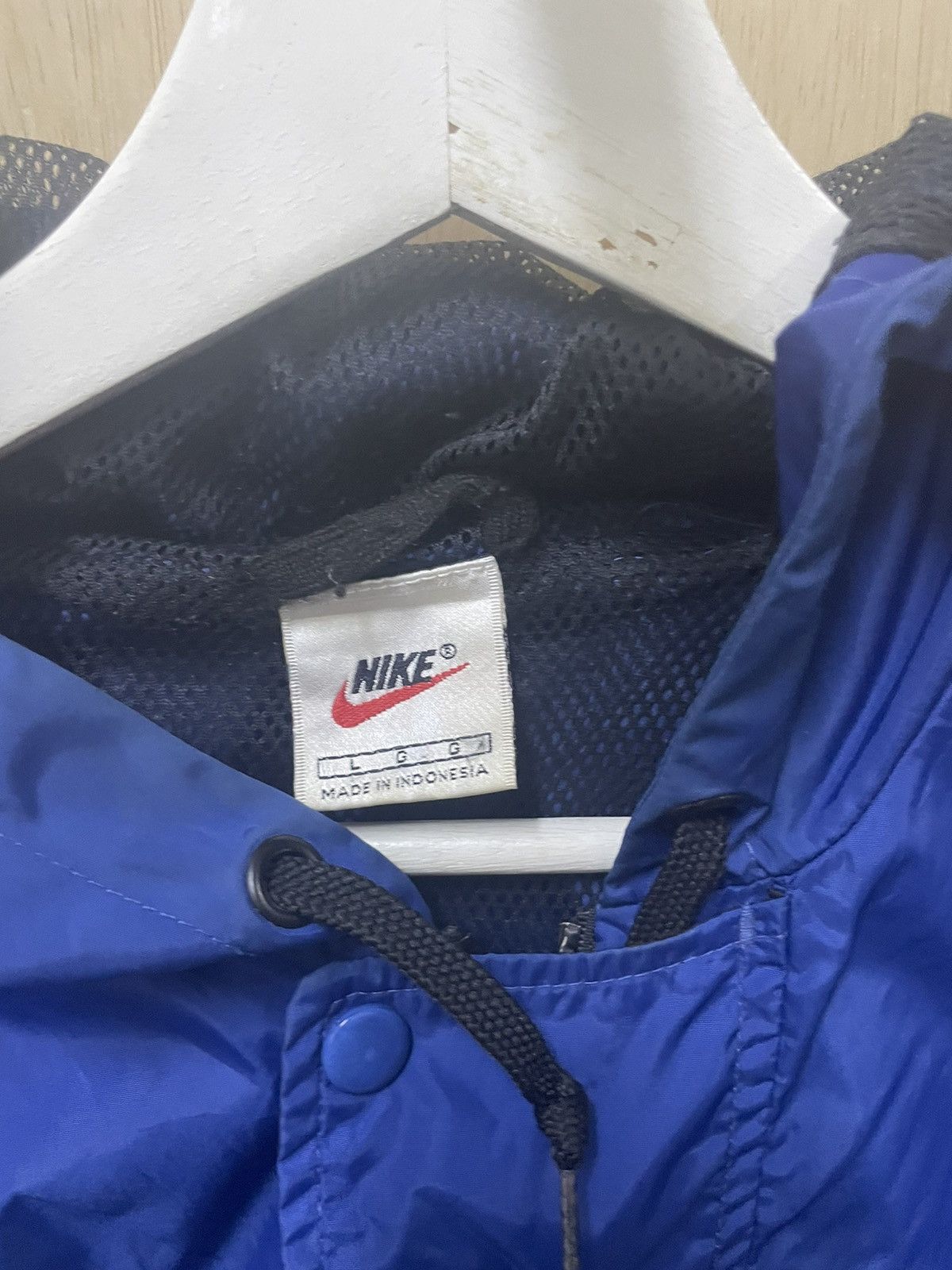 Nike × Vintage Vintage Nike Black Blue Windbreaker Size US L / EU 52-54 / 3 - 5 Thumbnail