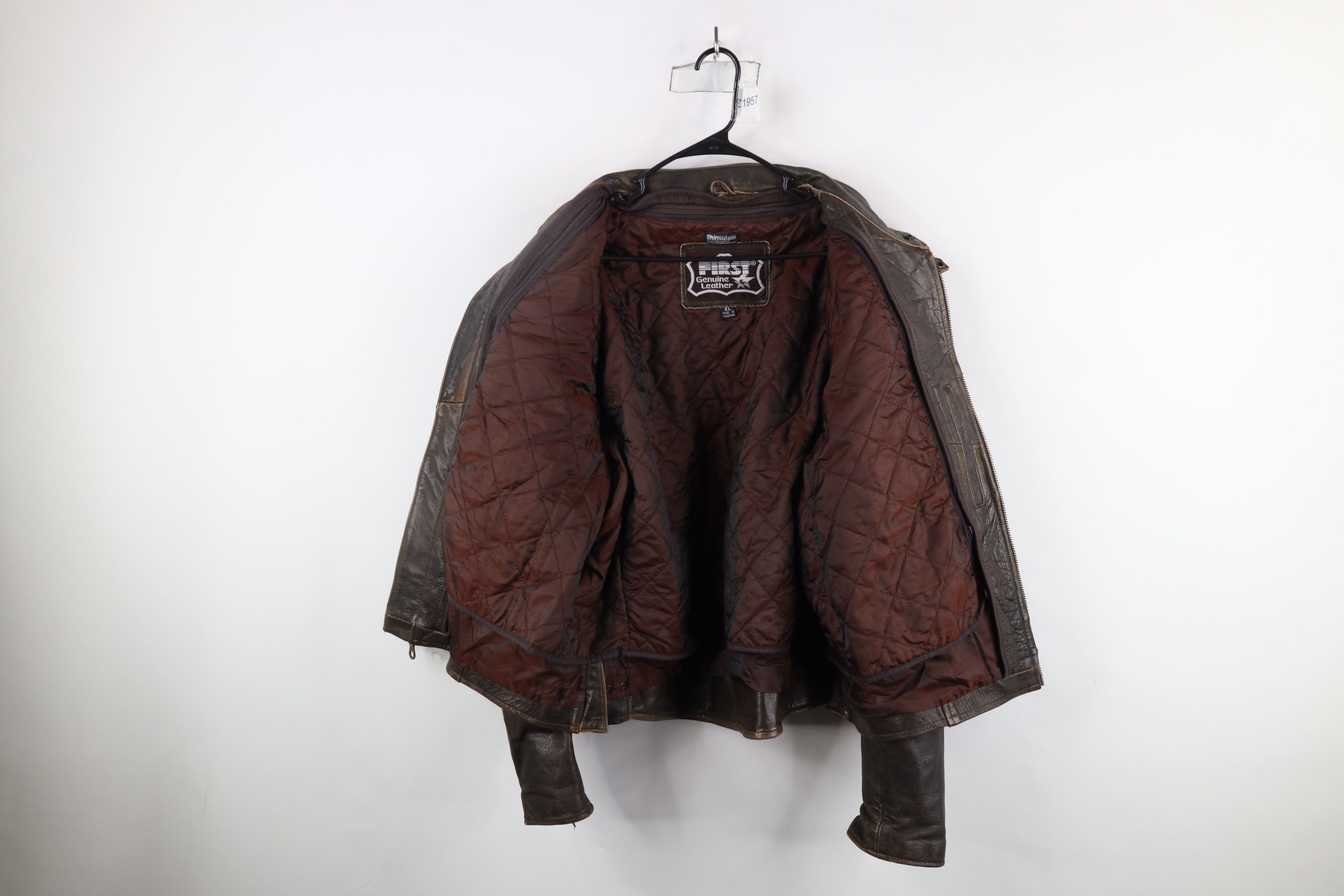 Vintage Vintage 90s Streetwear Motorcycle Riding Jacket Brown Size US XL / EU 56 / 4 - 9 Thumbnail
