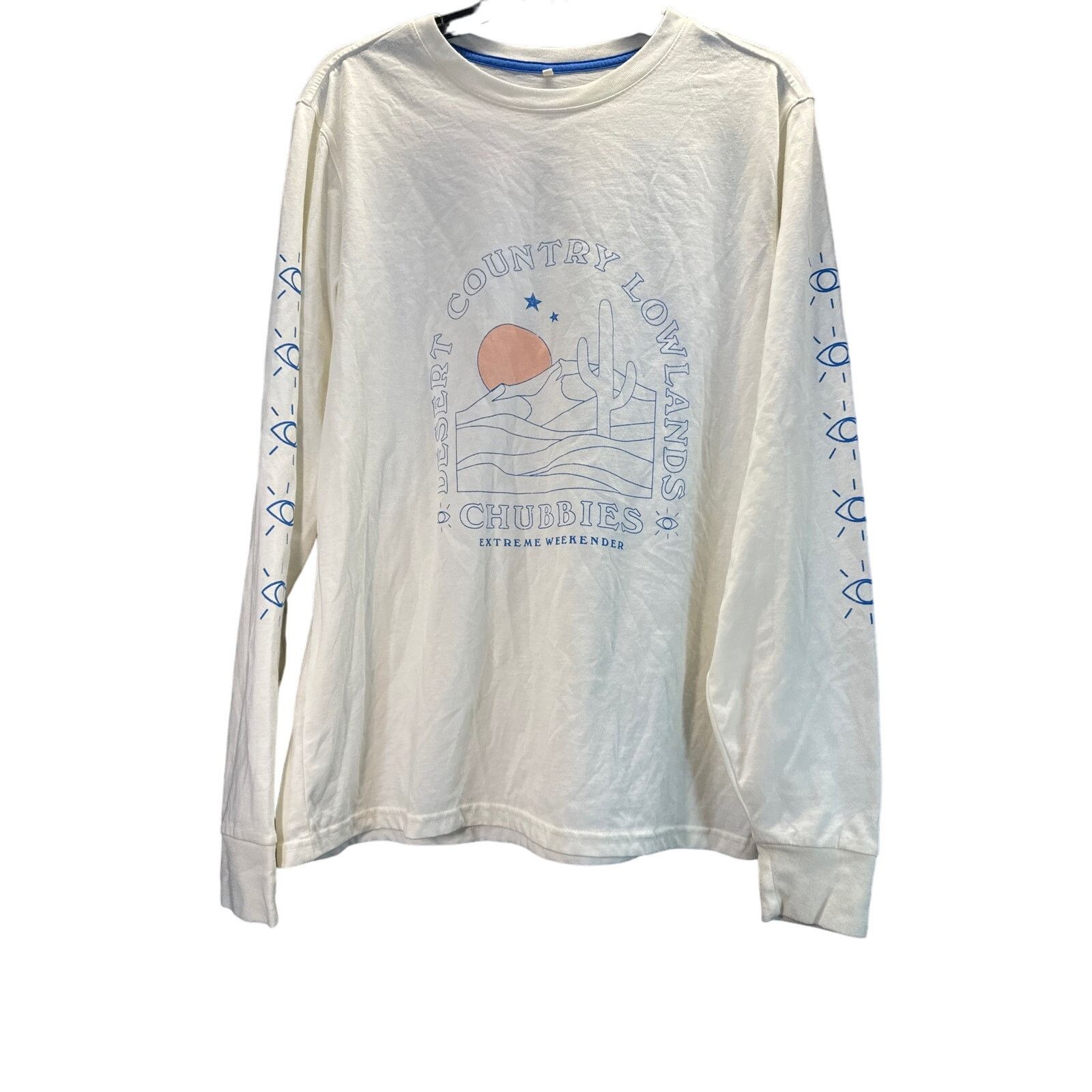 Chubbies Chubbies "Desert Lowland" Cream Longsleeve Tee men sz M Size US M / EU 48-50 / 2 - 1 Thumbnail