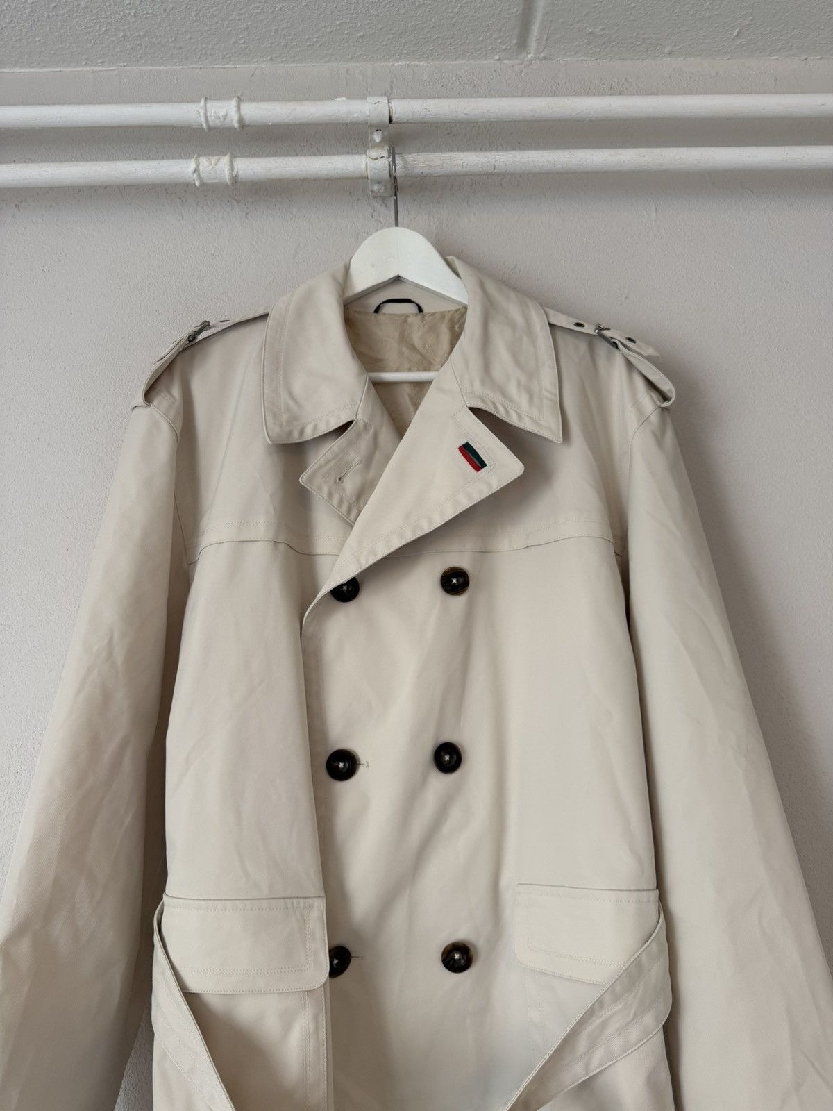 Gucci Double-Breasted Trench Coat with Belt Size US L / EU 52-54 / 3 - 5 Thumbnail