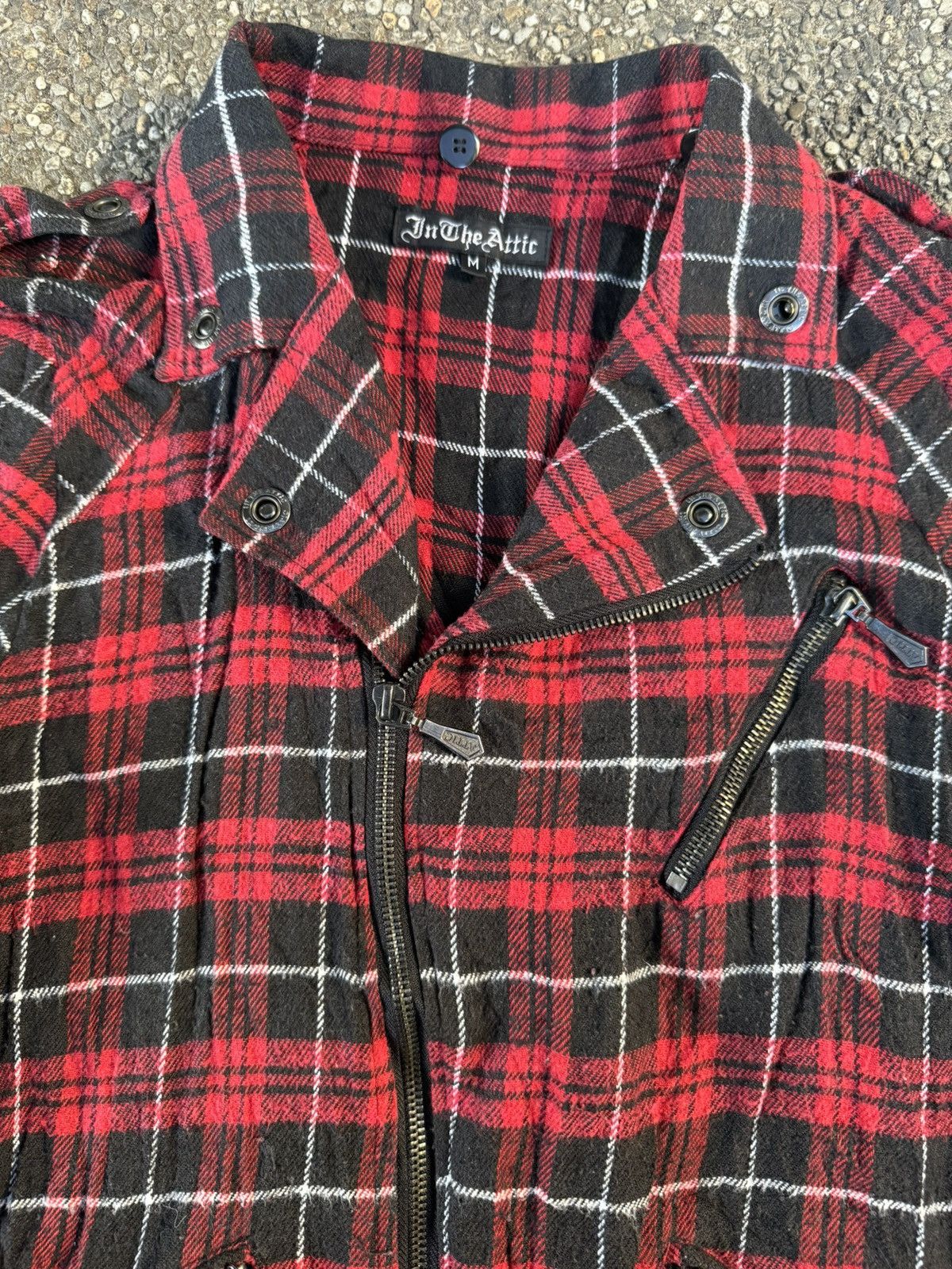In The Attic In the Attic Tartan Punk Biker Jacket Size M / US 6-8 / IT 42-44 - 7 Thumbnail
