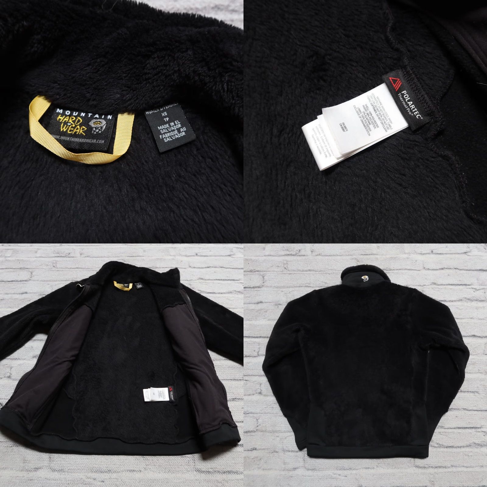 Mountain Hardwear VINTAGE Mountain Hardwear Fleece Monkey Hair Jacket XS Black Size XS / US 0-2 / IT 36-38 - 8 Thumbnail