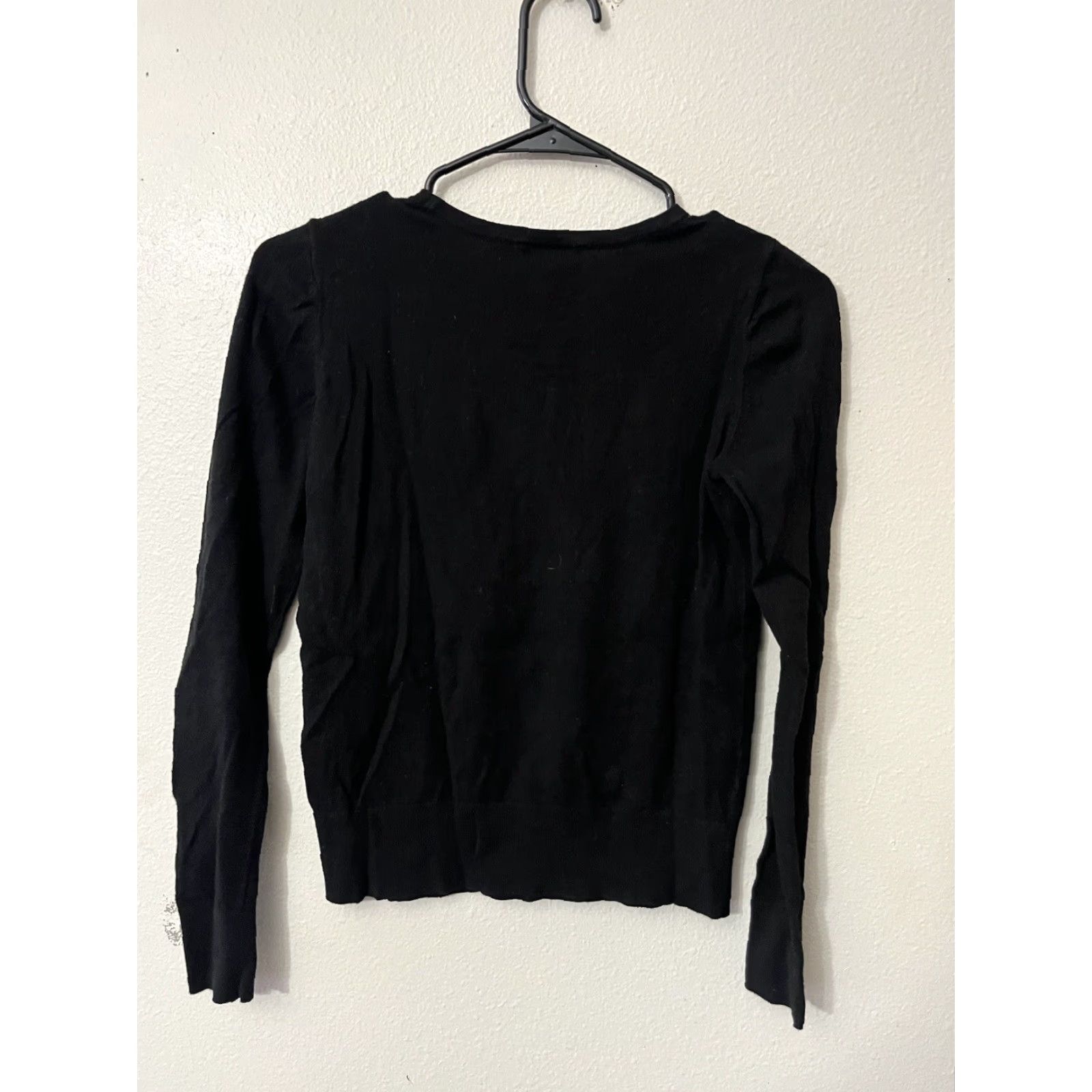 Loft VINTAGE LOFT Ann Taylor Factory Sweater Womens XS Black Crewneck Pullover Preppy Cotton Blend Knit Size XS / US 0-2 / IT 36-38 - 2 Thumbnail