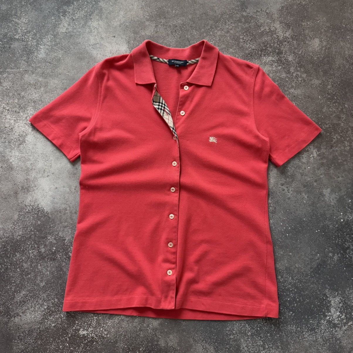 Burberry × Burberry Prorsum × Vintage Burberry London Vintage Nova Check Polo T-Shirt Size M / US 6-8 / IT 42-44 - 3 Thumbnail