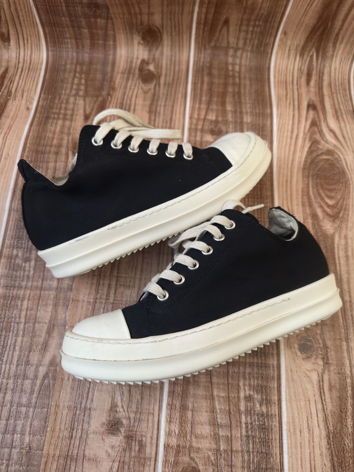 Rick Owens Rick Owens DRKSHDW Nylon Ramones Low Top Sneakers Size US 6 / IT 36 - 1 Thumbnail