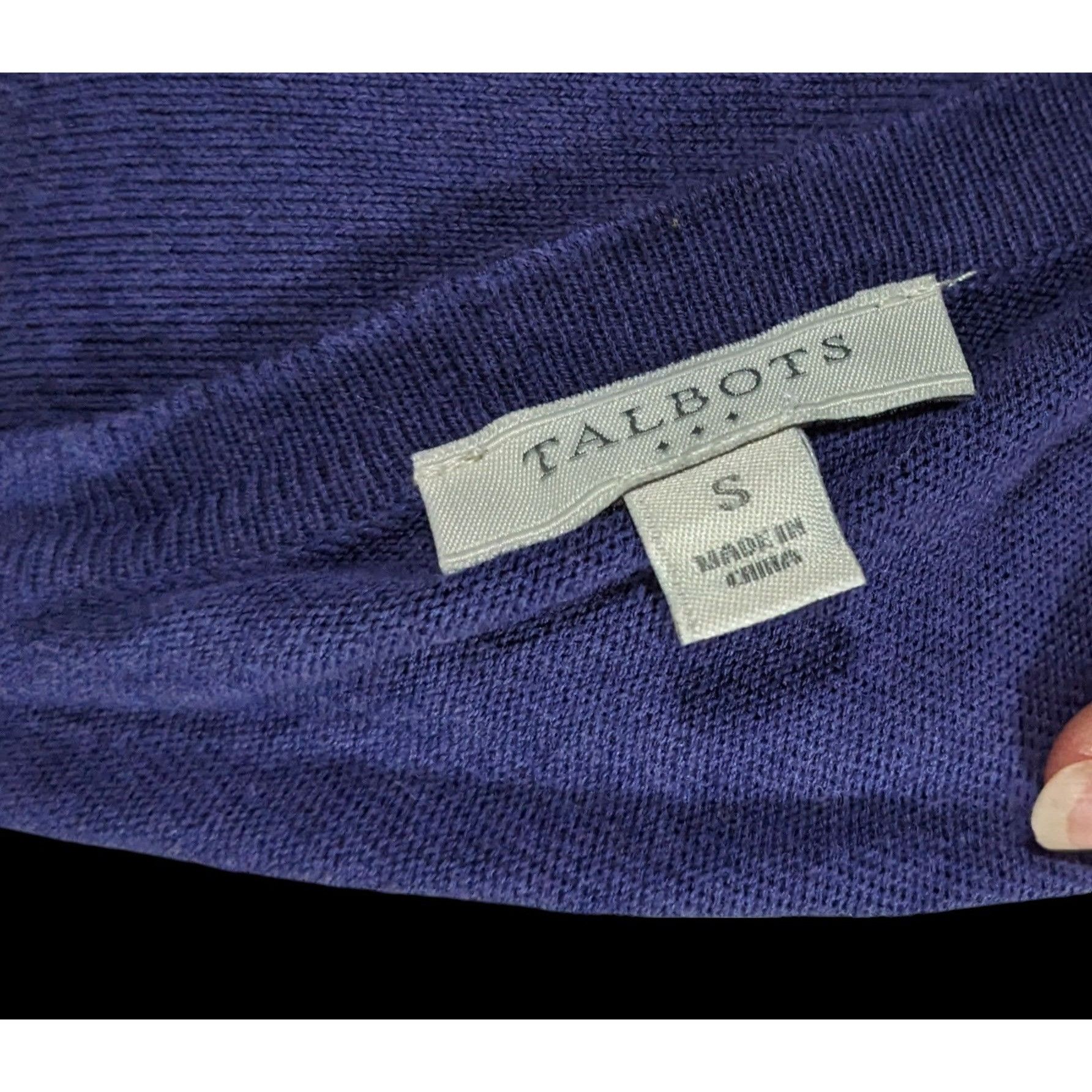 Talbots Preppy Casual Blue And Purple Ombre Cardigan by Talbots Size S / US 4 / IT 40 - 3 Thumbnail