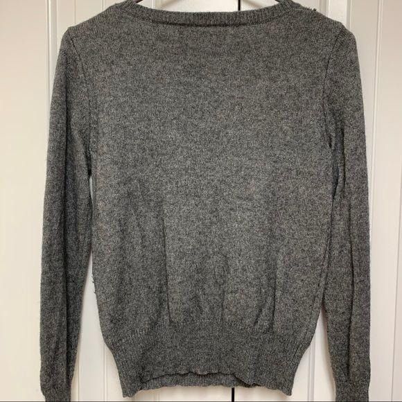 Loft Loft Grey Rhinestone Embellished Crewneck Sweater Small Size S / US 4 / IT 40 - 5 Thumbnail