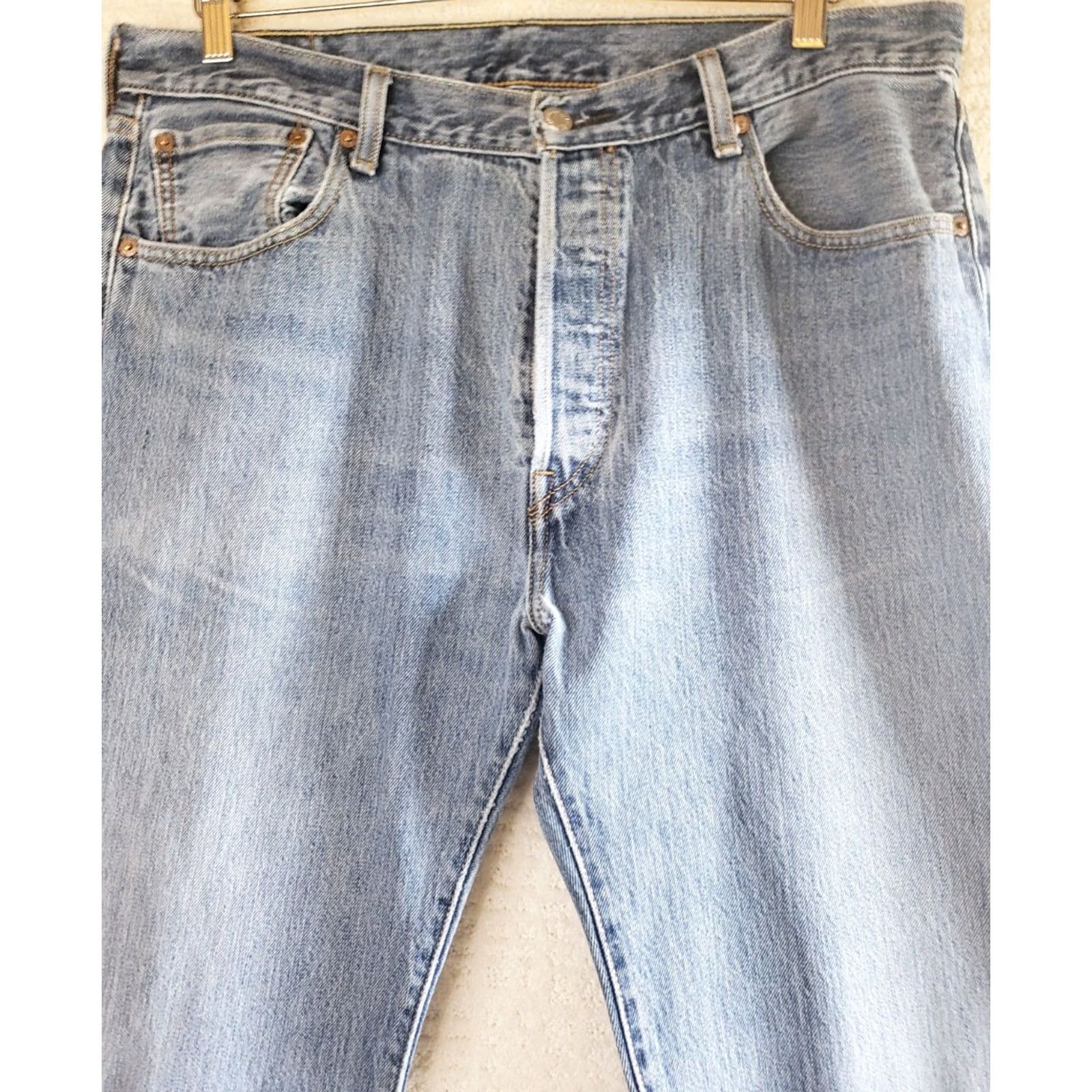 Levi's VINTAGE Levi's 501 Jeans Mens 36 Classic Straight Blue Denim Button Fly 36x34.5* Red Tab Size US 36 / EU 52 - 3 Thumbnail