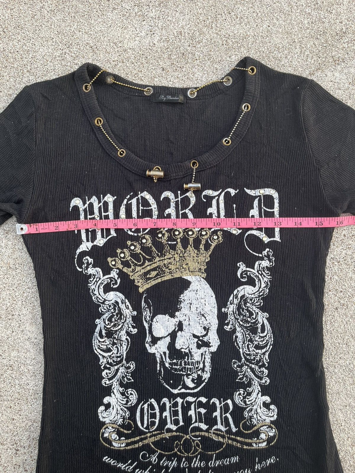 If Six Was Nine Japanese~SlayBomber Punk Skull Seditionaries T-Shirt Size L / US 10 / IT 46 - 8 Thumbnail