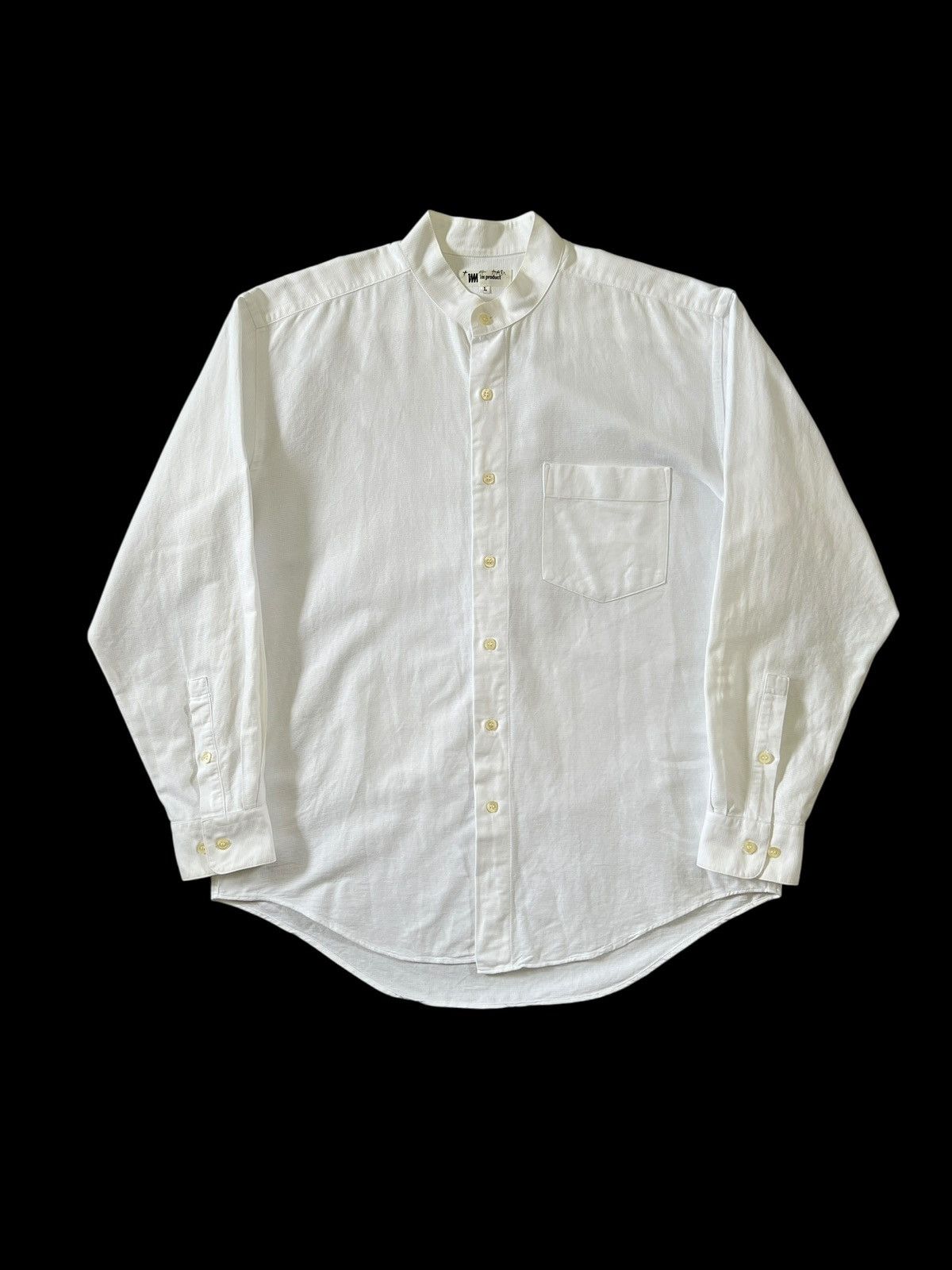 Issey Miyake 1980s Issey Miyake Mandarin Collar Textured Button Up Shirt Size US XL / EU 56 / 4 - 1 Thumbnail