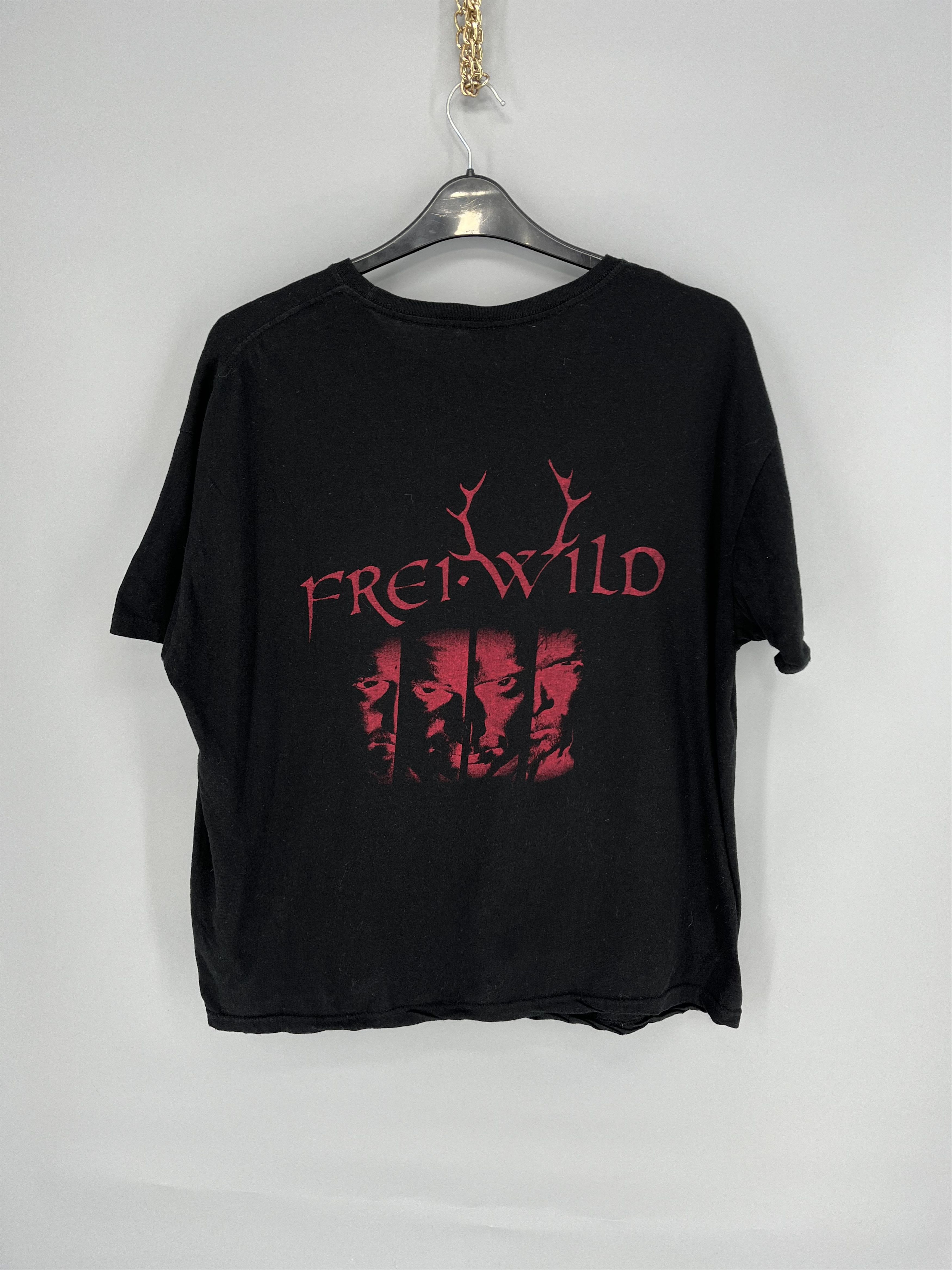Band Tees × Vintage Vintage Frei WILD Band tee Skull T shirt Blac Size US L / EU 52-54 / 3 - 8 Thumbnail