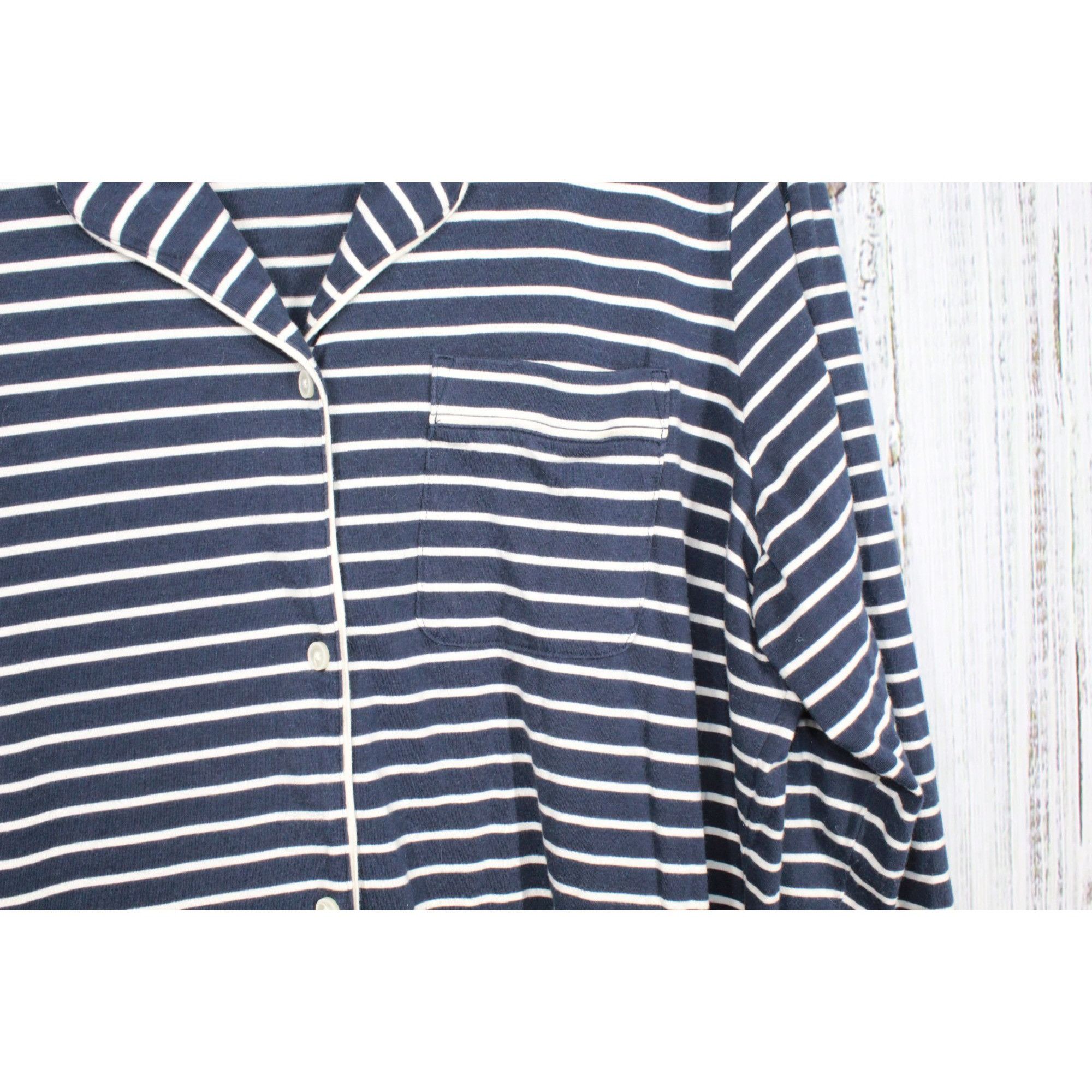 L.L. Bean LL Bean Super Soft Shrink Free Button Nightgown Stripe Size L / US 10 / IT 46 - 8 Thumbnail