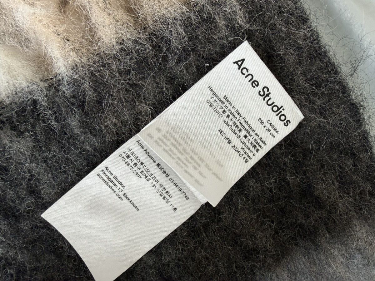 Acne Studios Acne Studios Mohair Checked Scarf Size ONE SIZE - 3 Thumbnail