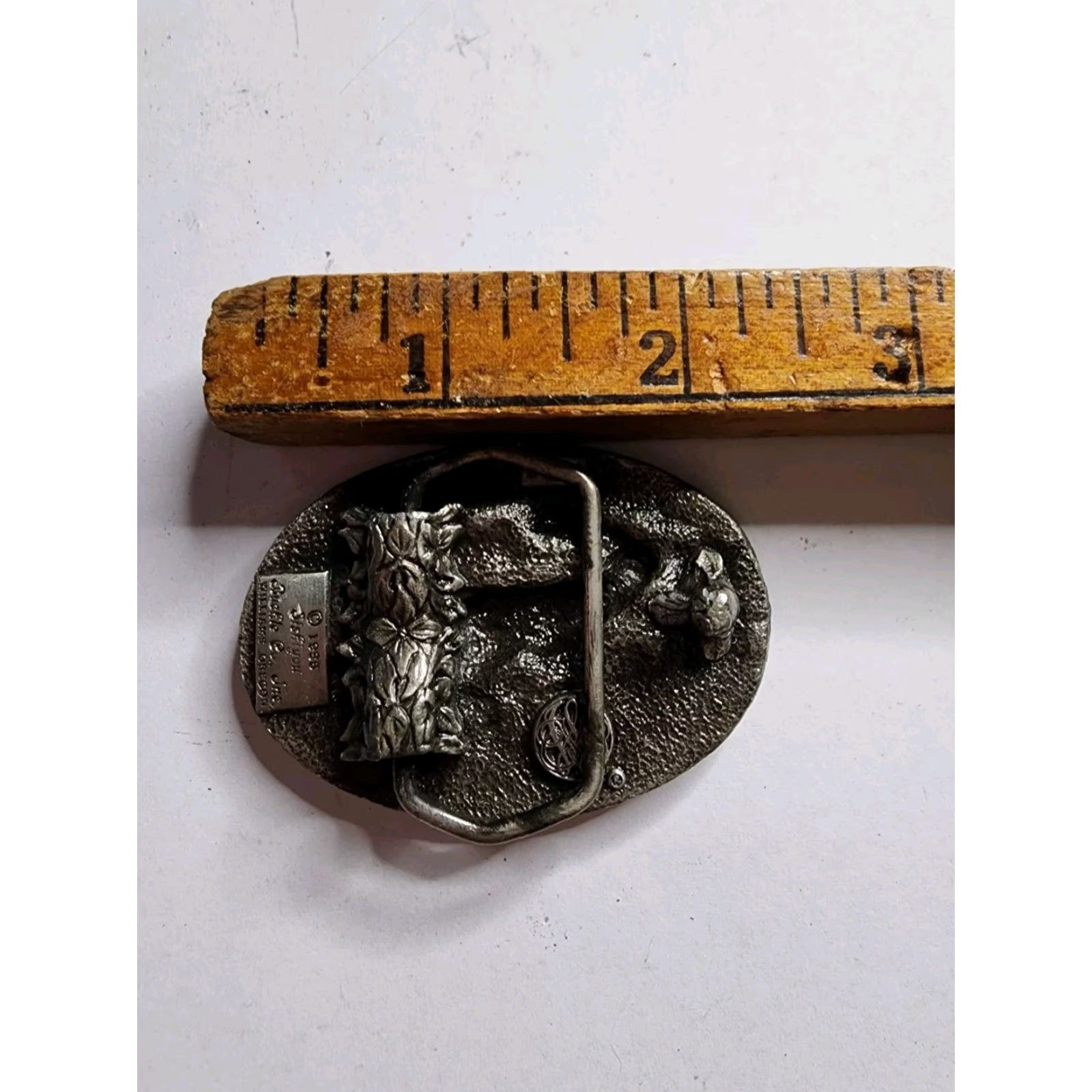 Vintage VINTAGE Siskiyou Elk Hunting Belt Buckle Sportsman Silver 1980s Adult Unisex Size ONE SIZE - 4 Thumbnail