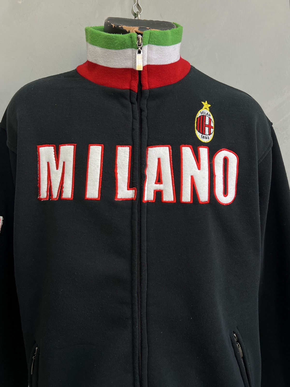 Adidas Adidas style retro blokecore AC Milan zip track sweatshirt Size US L / EU 52-54 / 3 - 2 Thumbnail