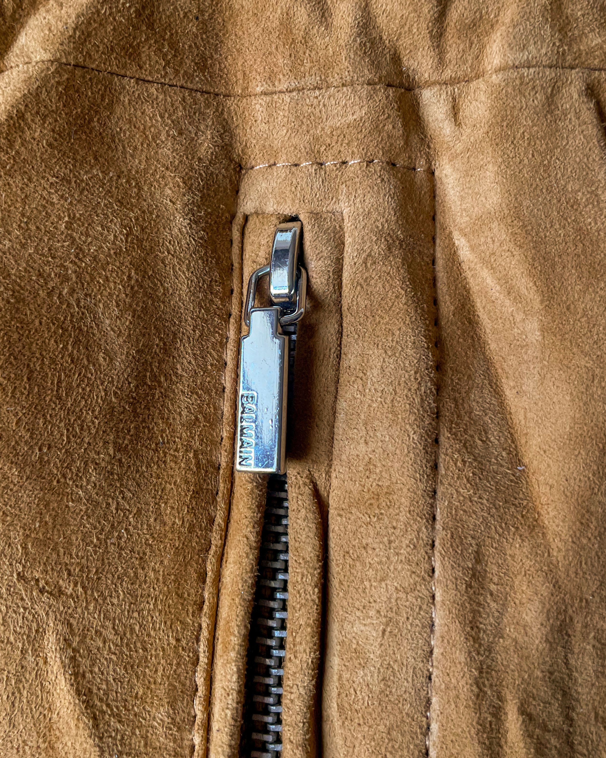 Balmain Balmain Suede Bomber Jacket Size US M / EU 48-50 / 2 - 10 Thumbnail