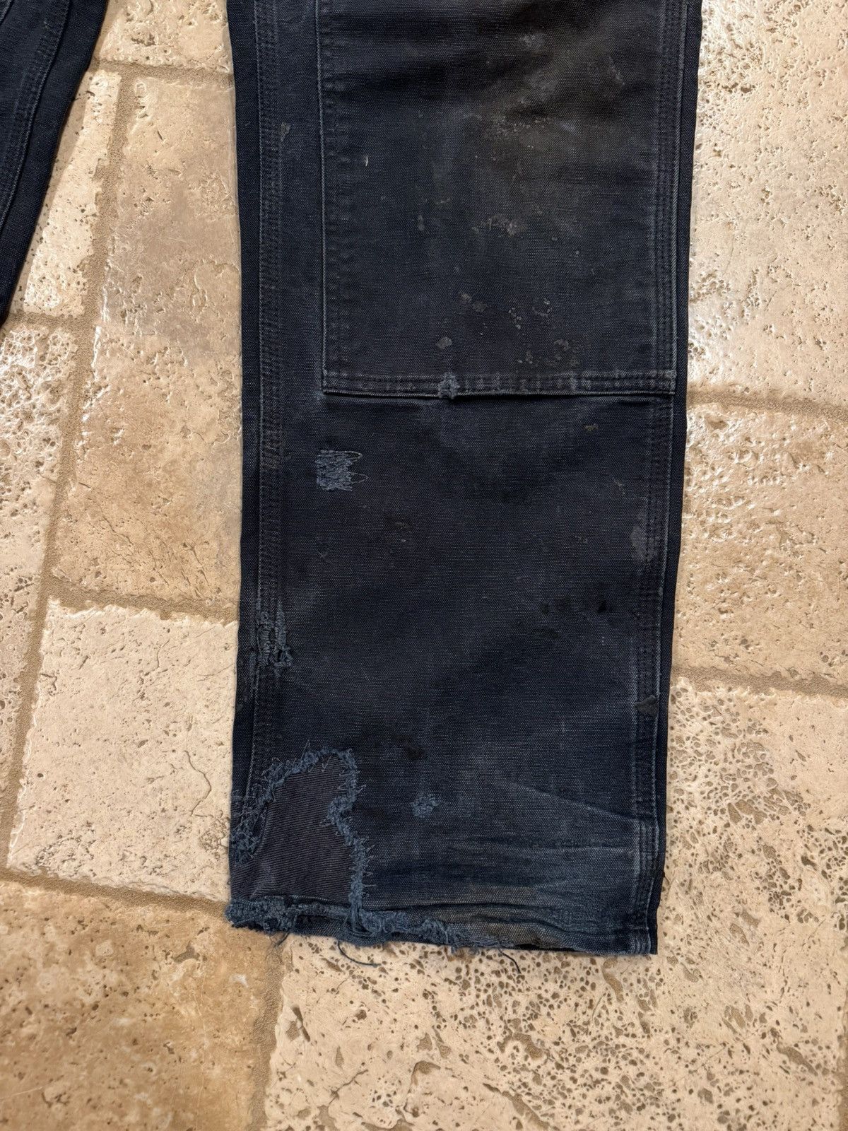 Carhartt Vintage Carhartt Carpenter Double Knees Distress Black Pants Size US 34 / EU 50 - 2 Thumbnail