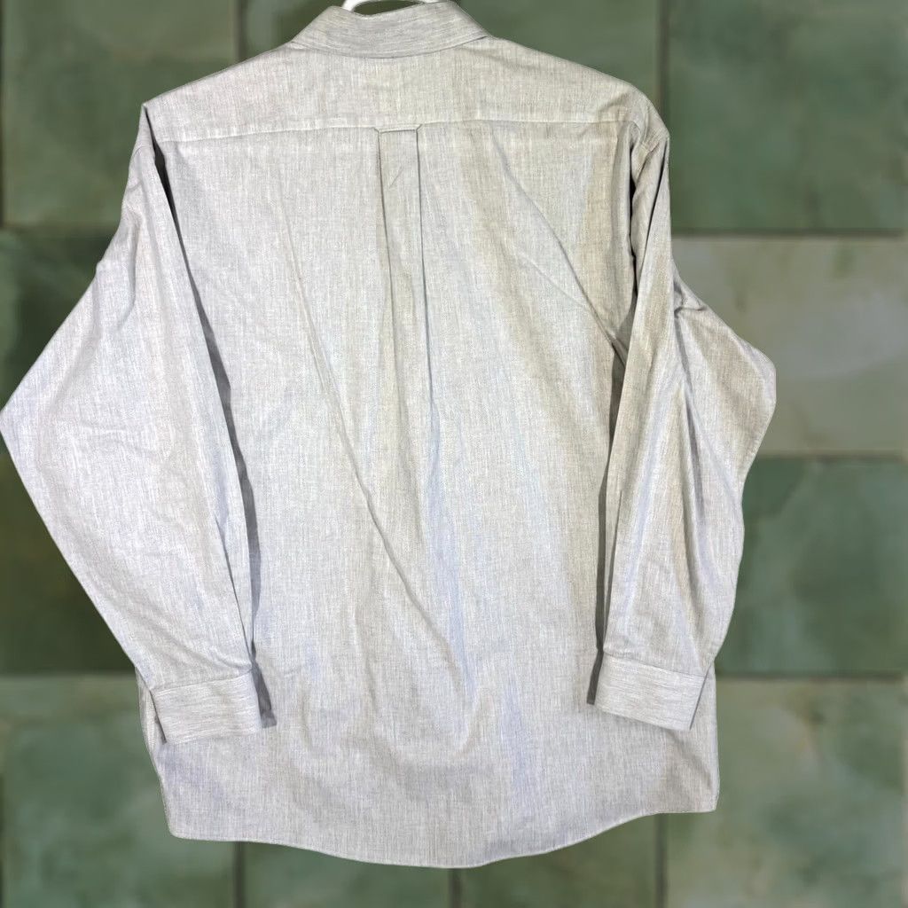 Vintage Gold Label Dress Shirt Blue 100% Cotton Long Sleeve 17×35 Men’s Formal Shirt Size 46R - 1 Thumbnail