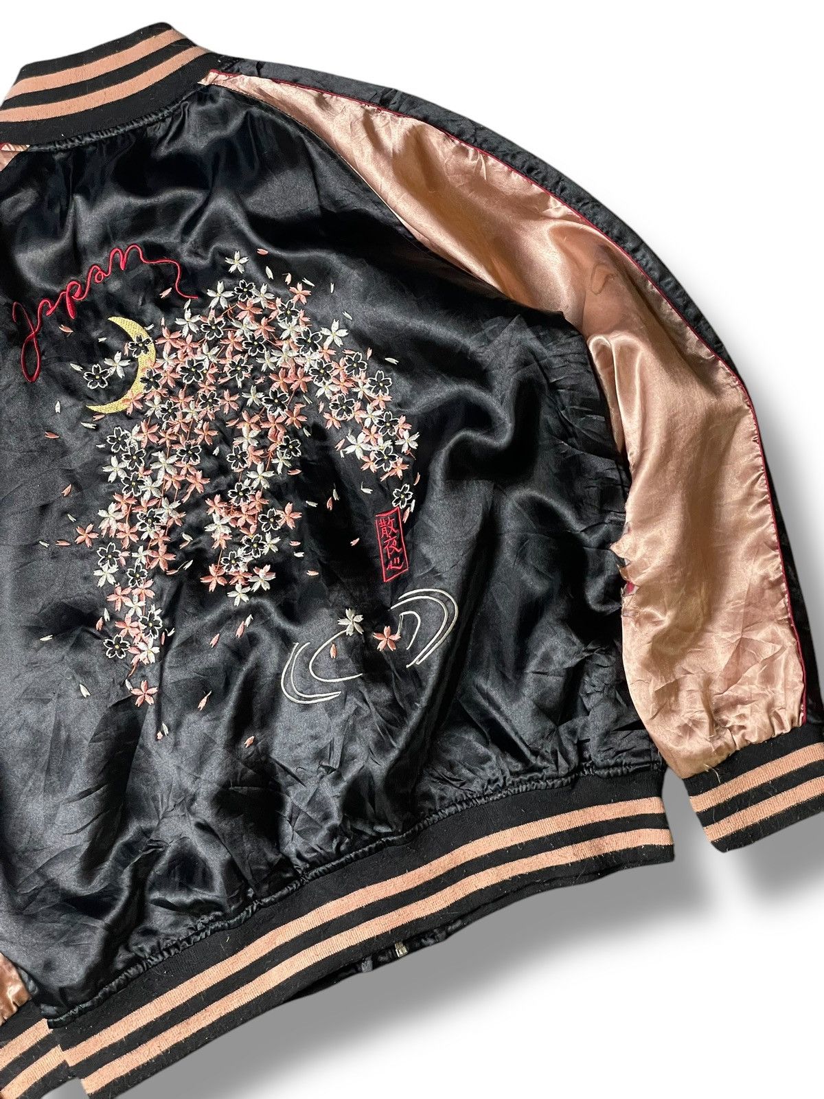 Japanese Brand × Vintage Vintage Japanese Sakura Embroidered Sukajan (105) Size US L / EU 52-54 / 3 - 11 Thumbnail