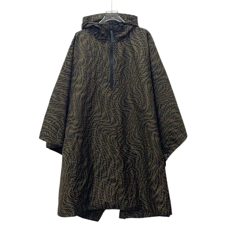 Fendi FENDI size 100*154cm Dark Brown Logo Printed Hooded Semi-Zi Size US M / EU 48-50 / 2 - 1 Thumbnail