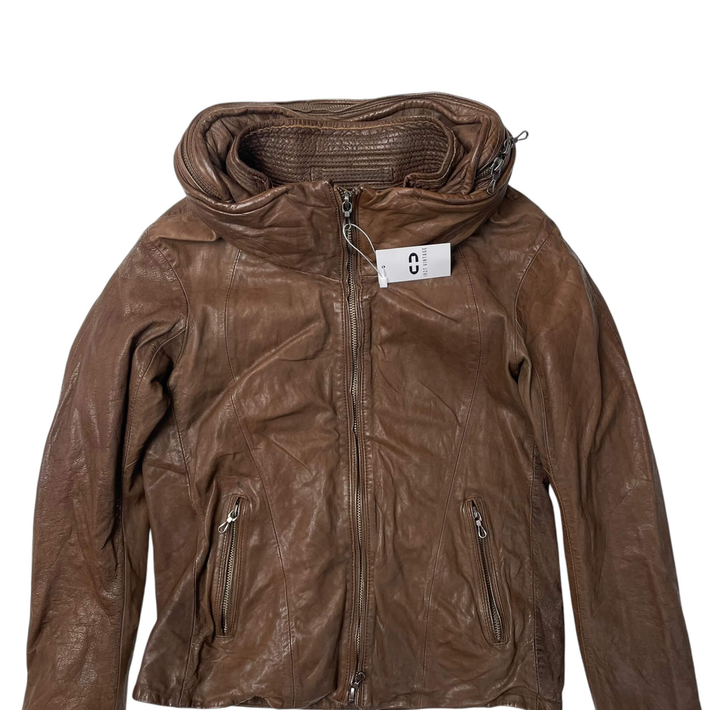 g.o.a bono hoodie goat leather jk