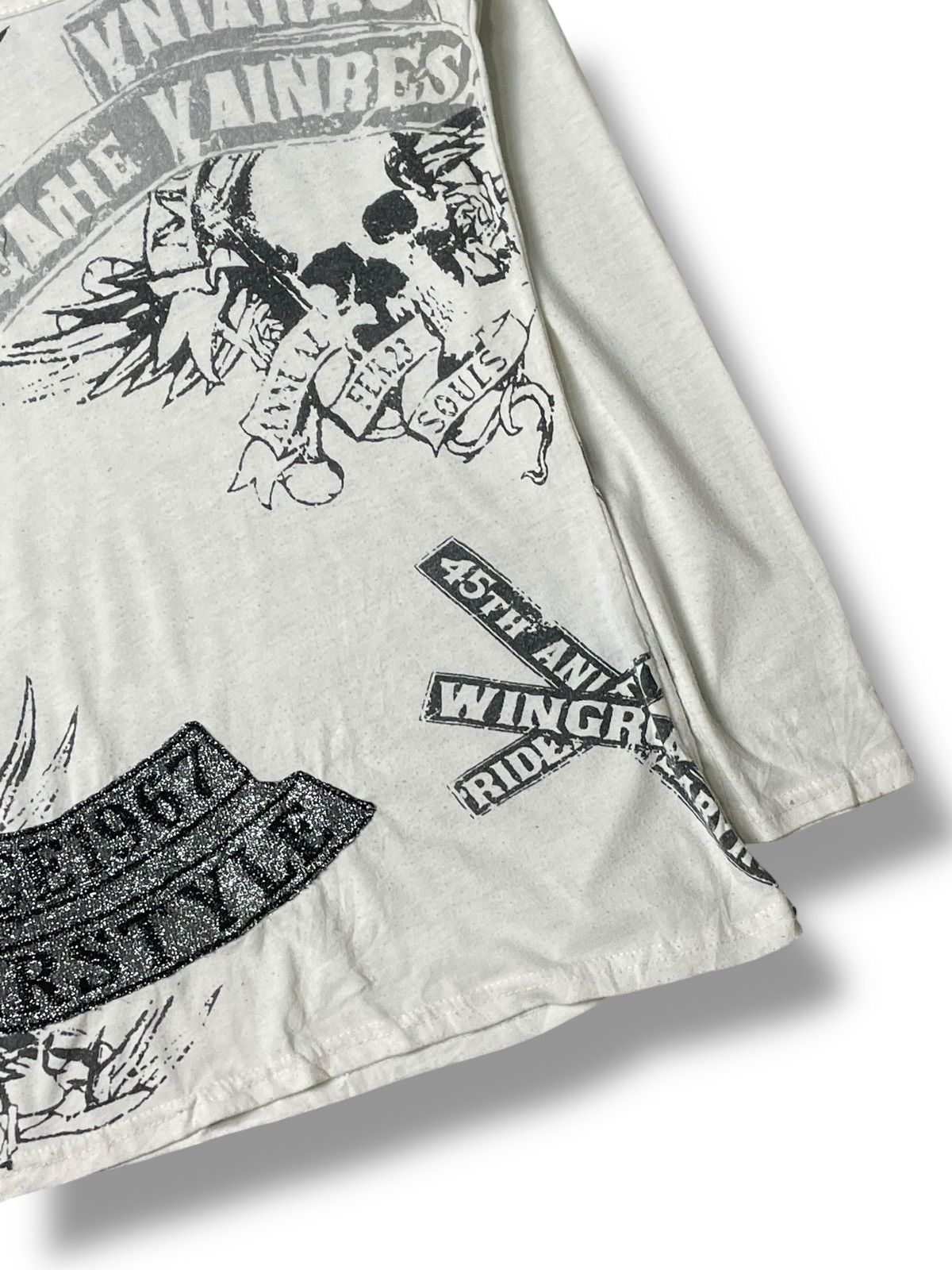 If Six Was Nine × Japanese Brand × Le Grande Bleu (L.G.B.) Edge Line Brand Skull Backhit Long Sleeves (63) Size US XXS / EU 40 - 5 Thumbnail