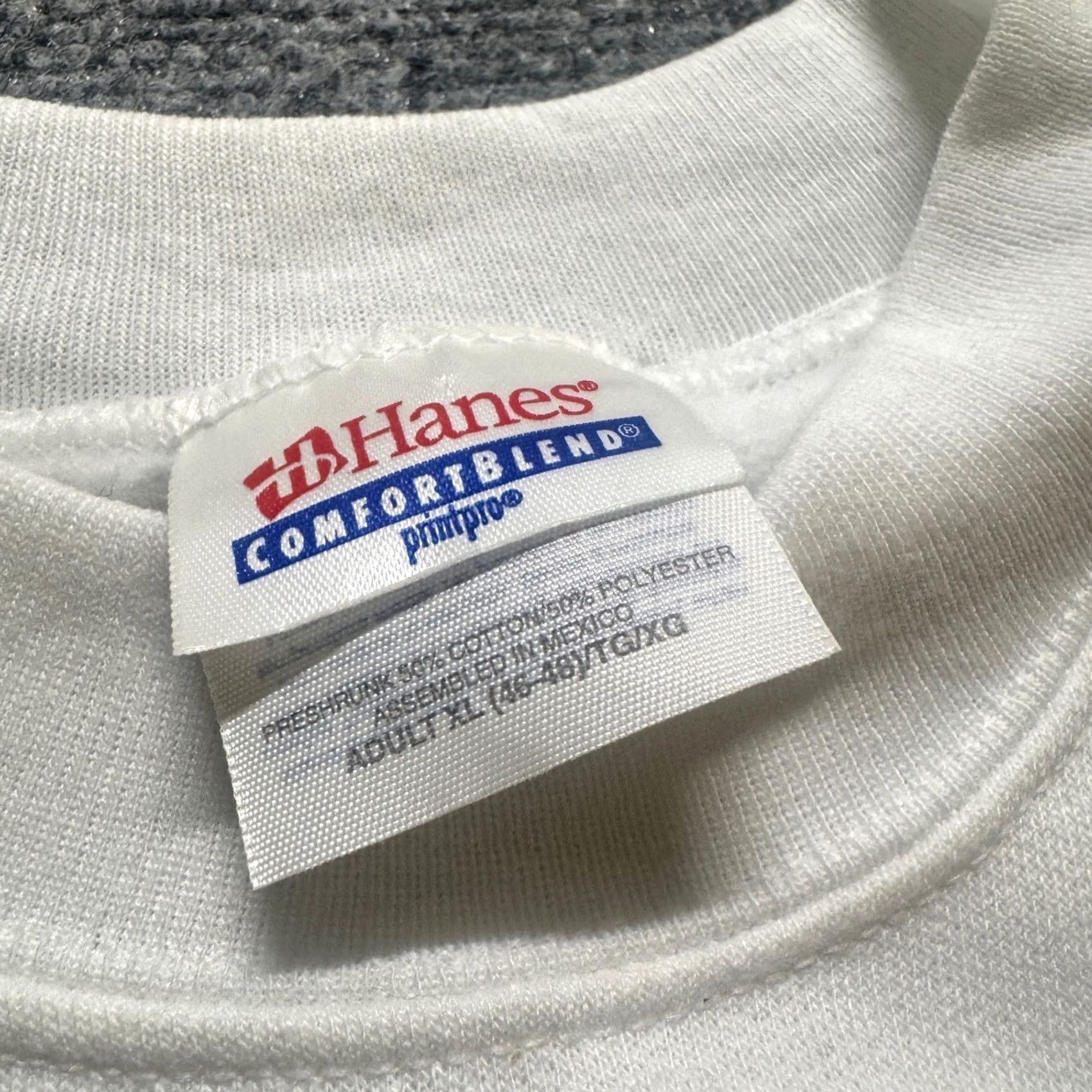 Hanes Hanes Sweatshirt Pullover White Mens XL Cotton Blend Embroidered America Regular Size Size US XL / EU 56 / 4 - 3 Thumbnail