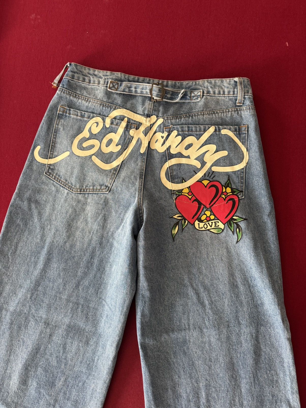 Ed Hardy × Vintage ED HARDY DENIM JEANS Size 32" / US 10 / IT 46 - 2 Thumbnail