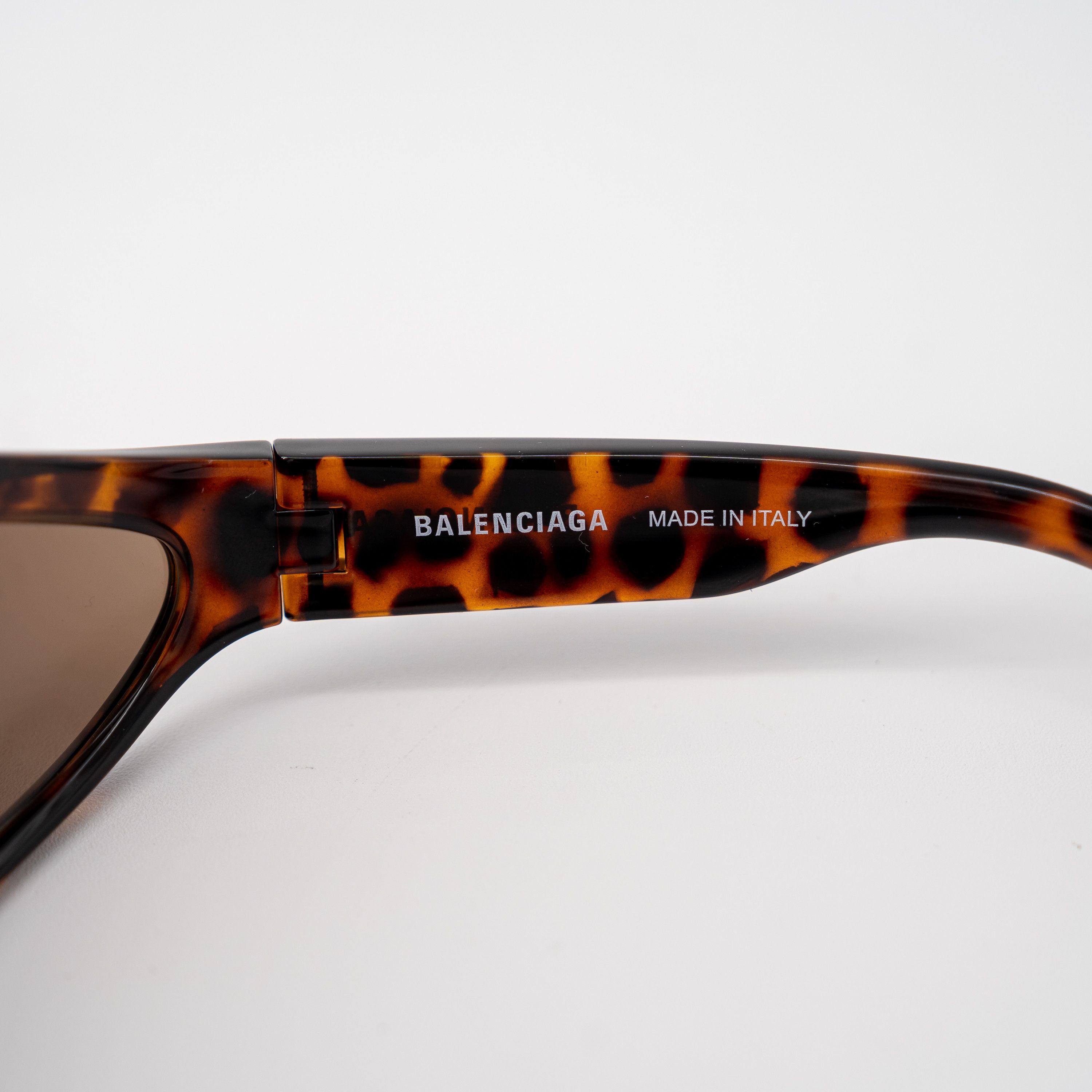 Balenciaga BALENCIAGA FENNEC Brown Angular Oval Sunglasses oversized Size ONE SIZE - 4 Thumbnail