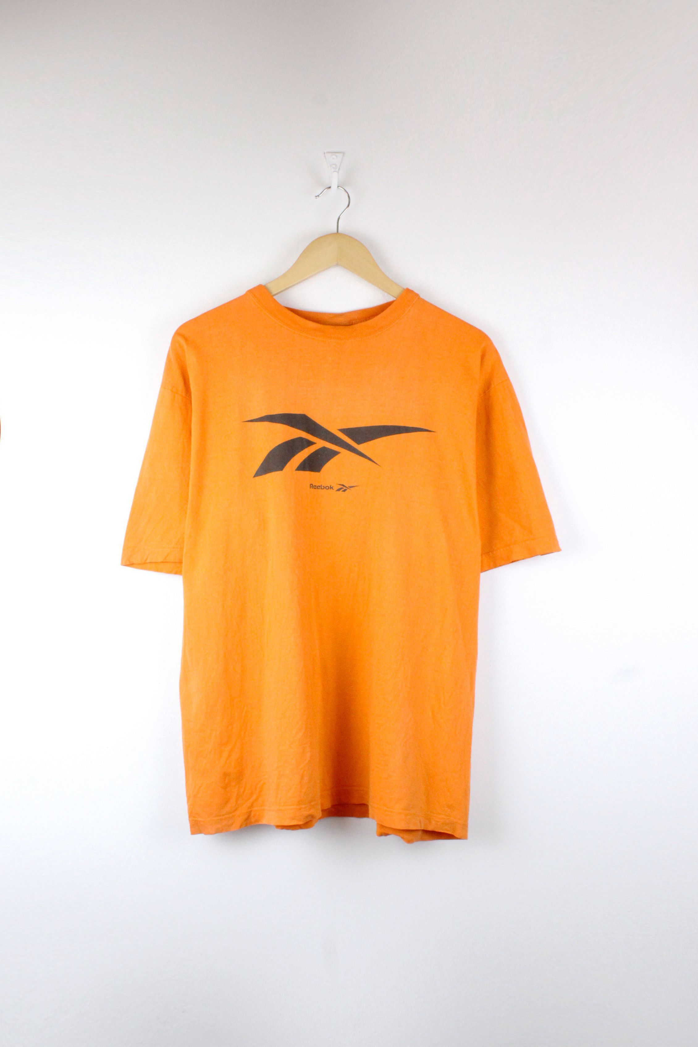 Reebok × Vintage Vintage Reebok Orange Handball Graphic Logo Crew T-shirt Size US XL / EU 56 / 4 - 1 Thumbnail