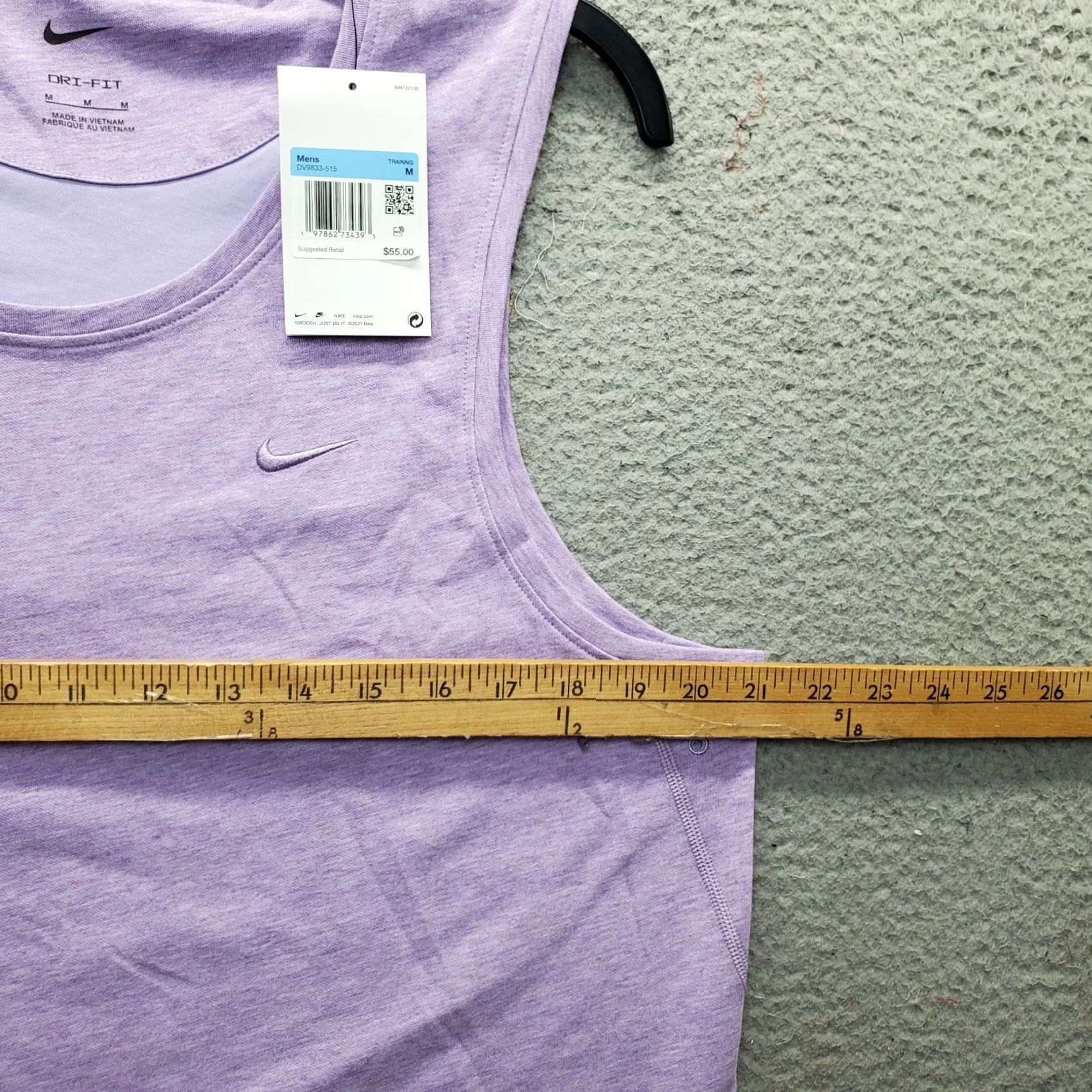 Nike Nike Dri-FIT Primary Versatile Tank Mens M Purple Swoosh Logo Pullover DV9833-515 Size US M / EU 48-50 / 2 - 4 Thumbnail
