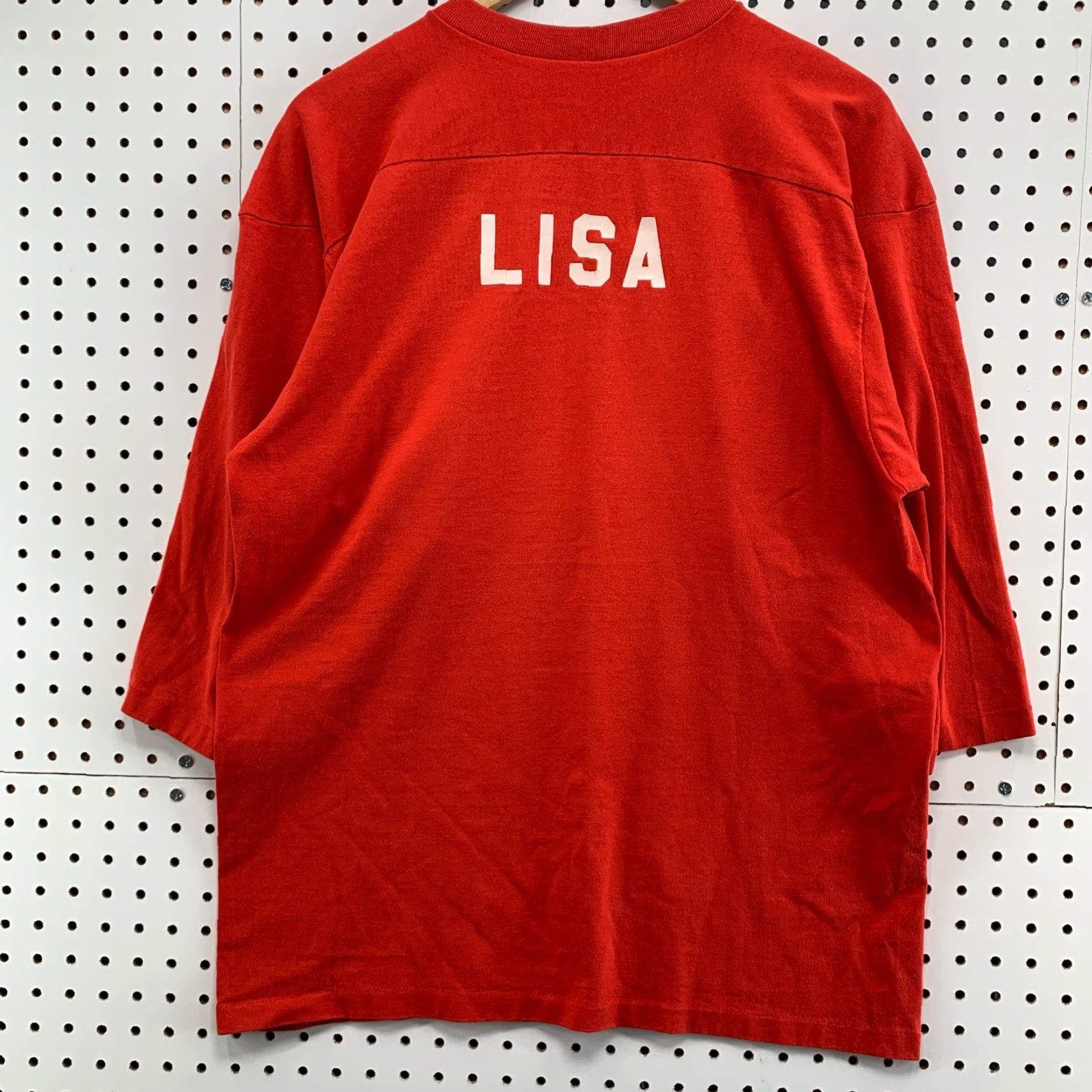 Vintage VINTAGE Illinois Benedictine College Shirt Long Sleeve Wolf & Son LISA XL Red 60s 70s 80s College University Womens XL Shirt Size XL / US 12-14 / IT 48-50 - 2 Thumbnail